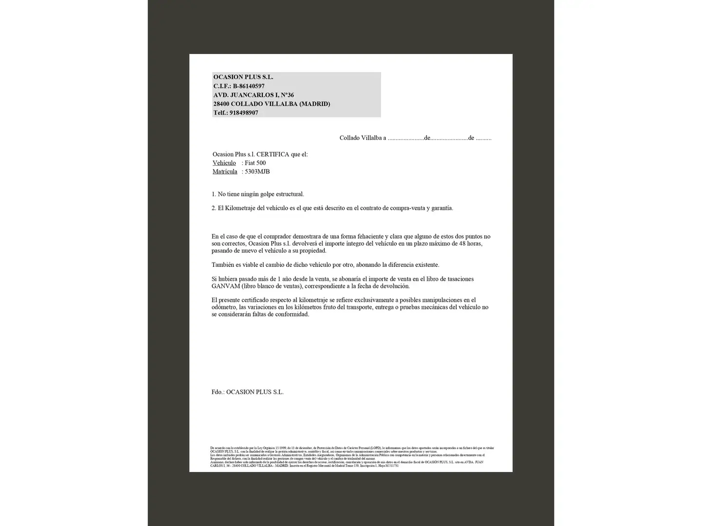 Certificado