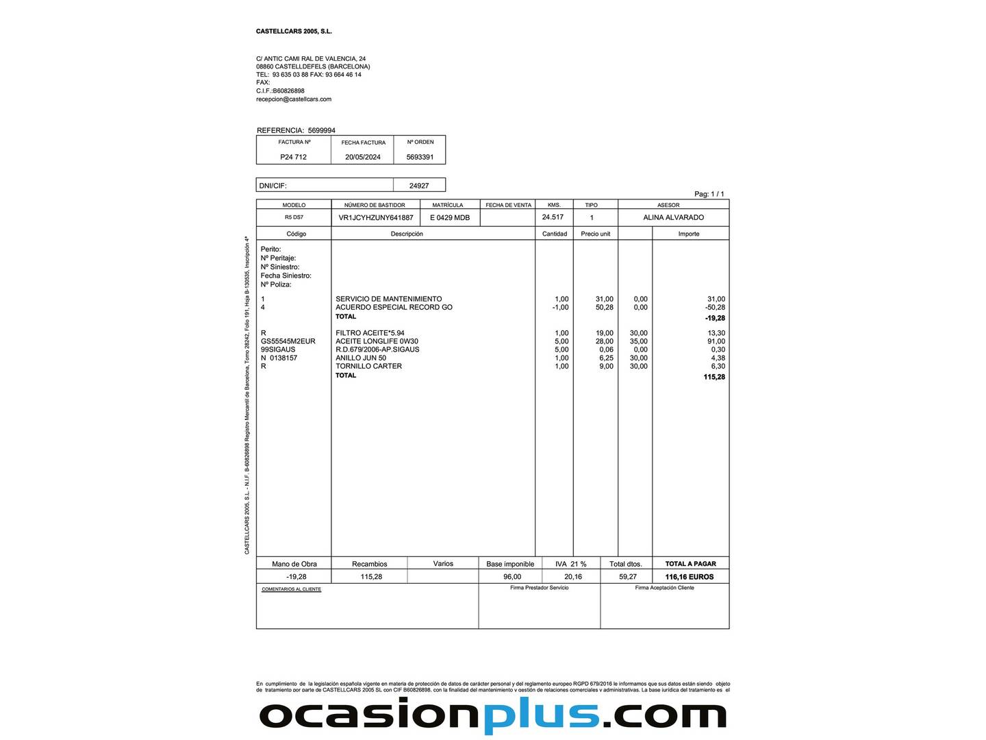 Foto DS DS 7 DS DS7 Crossback BlueHDi 130 Performance Line Auto (130 CV)