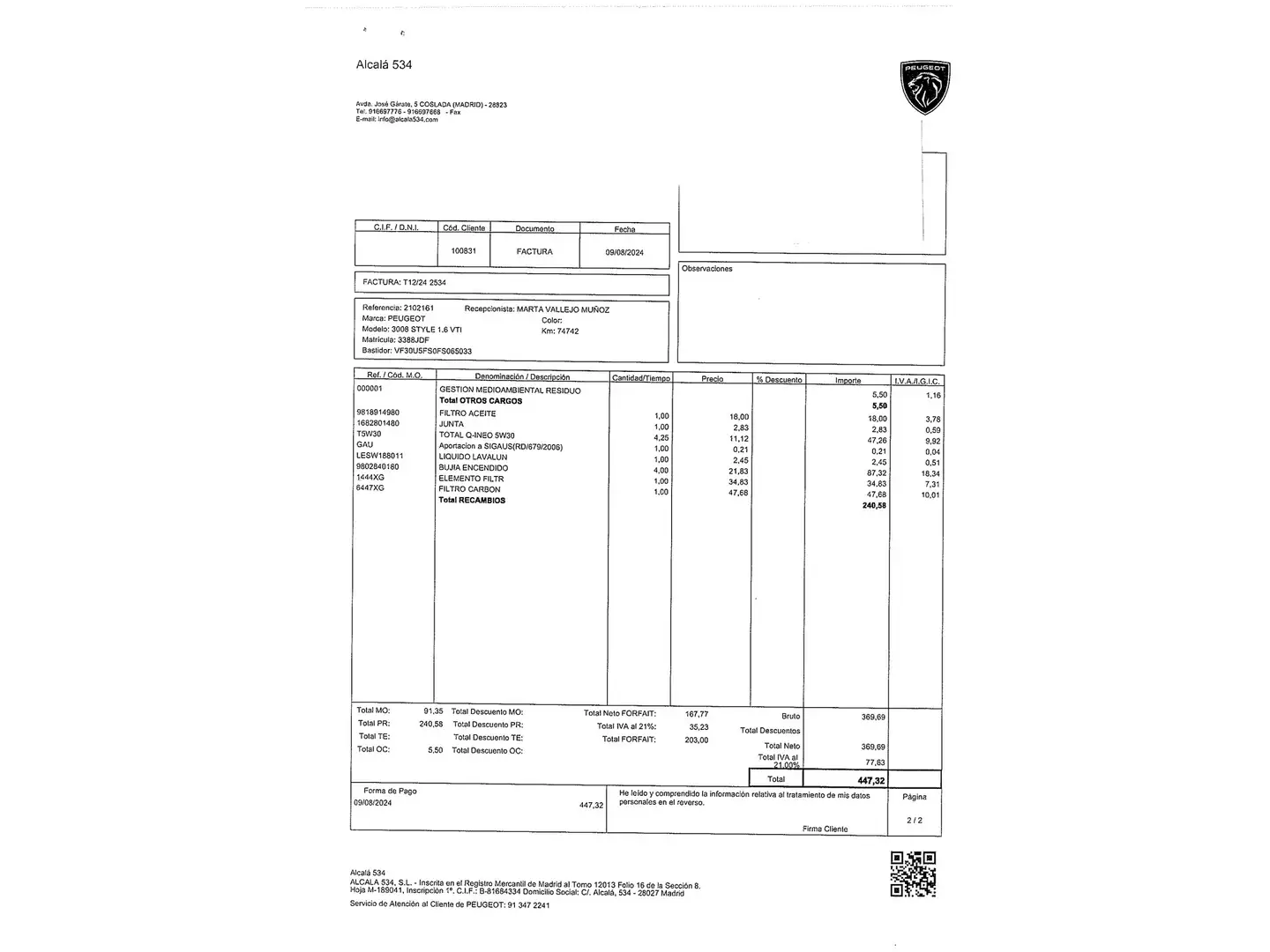 Foto Peugeot 3008 Peugeot 3008 1.6 VTI Style (120 CV)