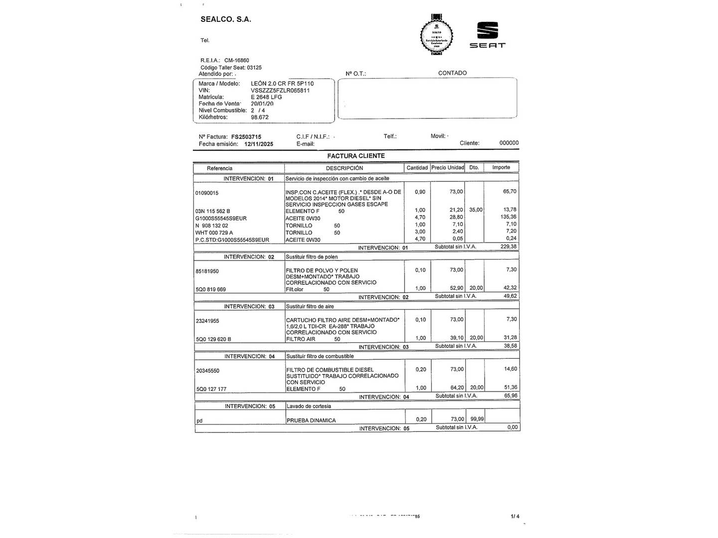 Foto Seat León SEAT León 2.0 TDI S&S FR Fast Edition (150 CV)