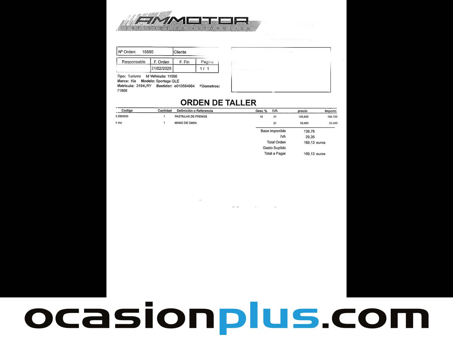 Foto del mantenimiento del KIA Sportage KIA Sportage 1.6 MHEV GT Line Xtreme 4X2  (136 CV)