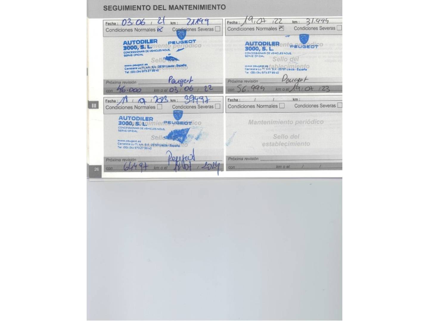 Foto del mantenimiento del Peugeot 2008 Peugeot 2008 PureTech 110 S&S Allure EAT6 (110 CV)