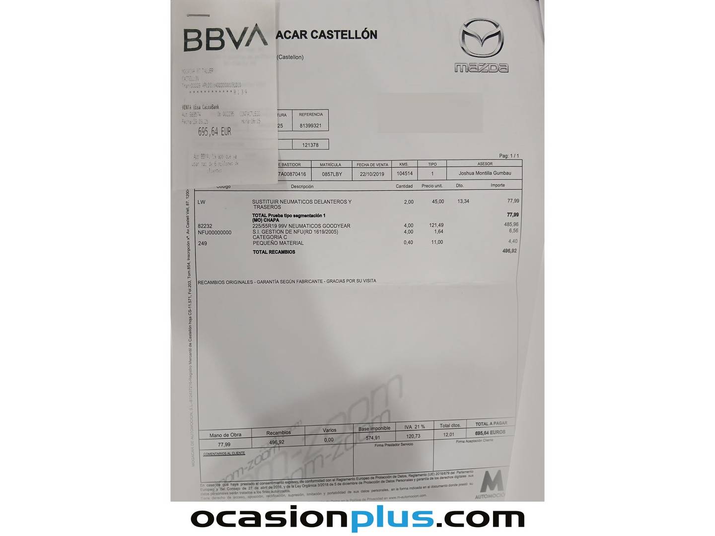 Foto del mantenimiento del Mazda CX-5 Mazda CX-5 2.0 G Signature 2WD AT (165 CV)