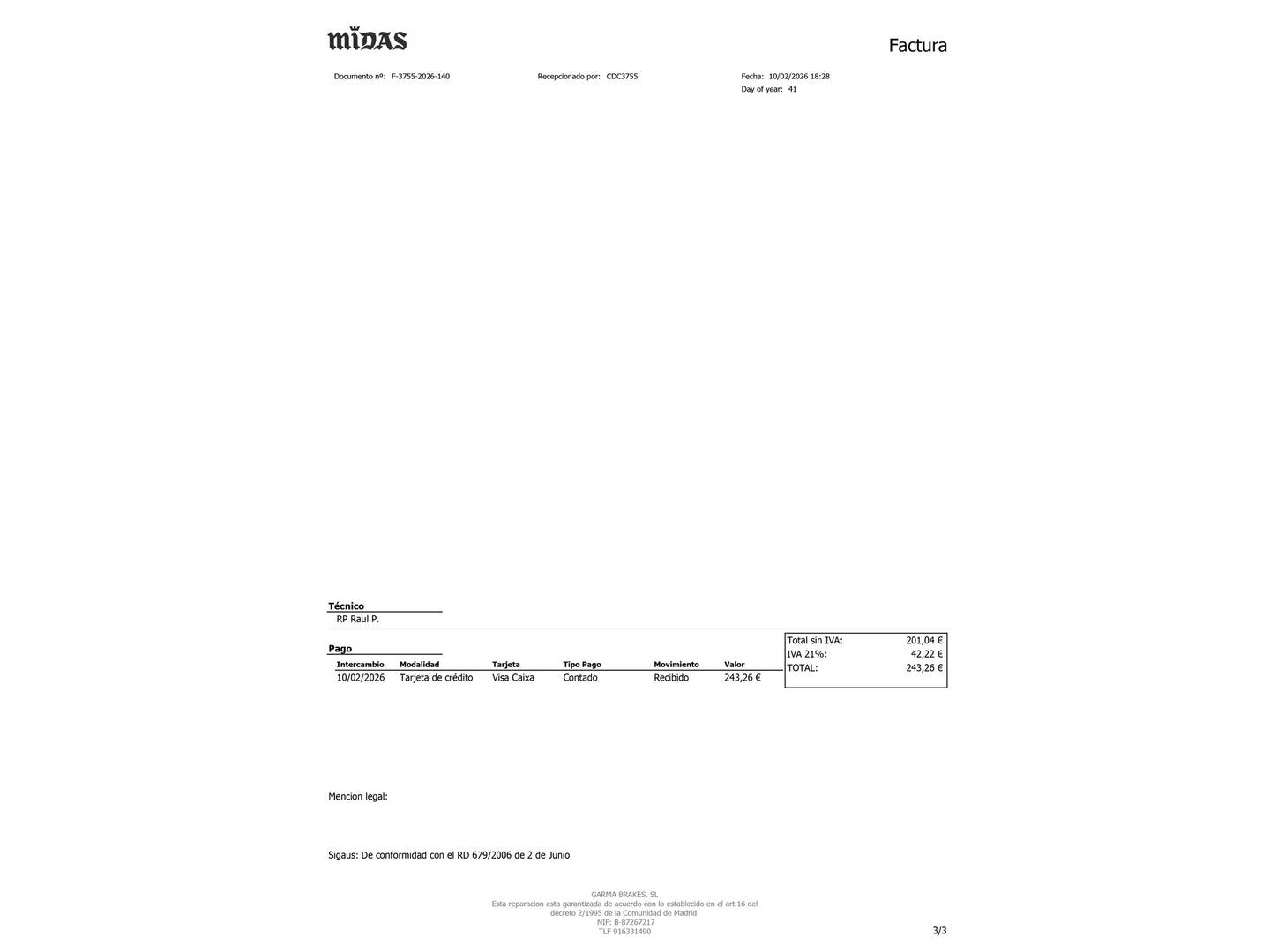 Foto del mantenimiento del Opel Corsa Opel Corsa 1.2 Turbo XHL Elegance (100 CV)