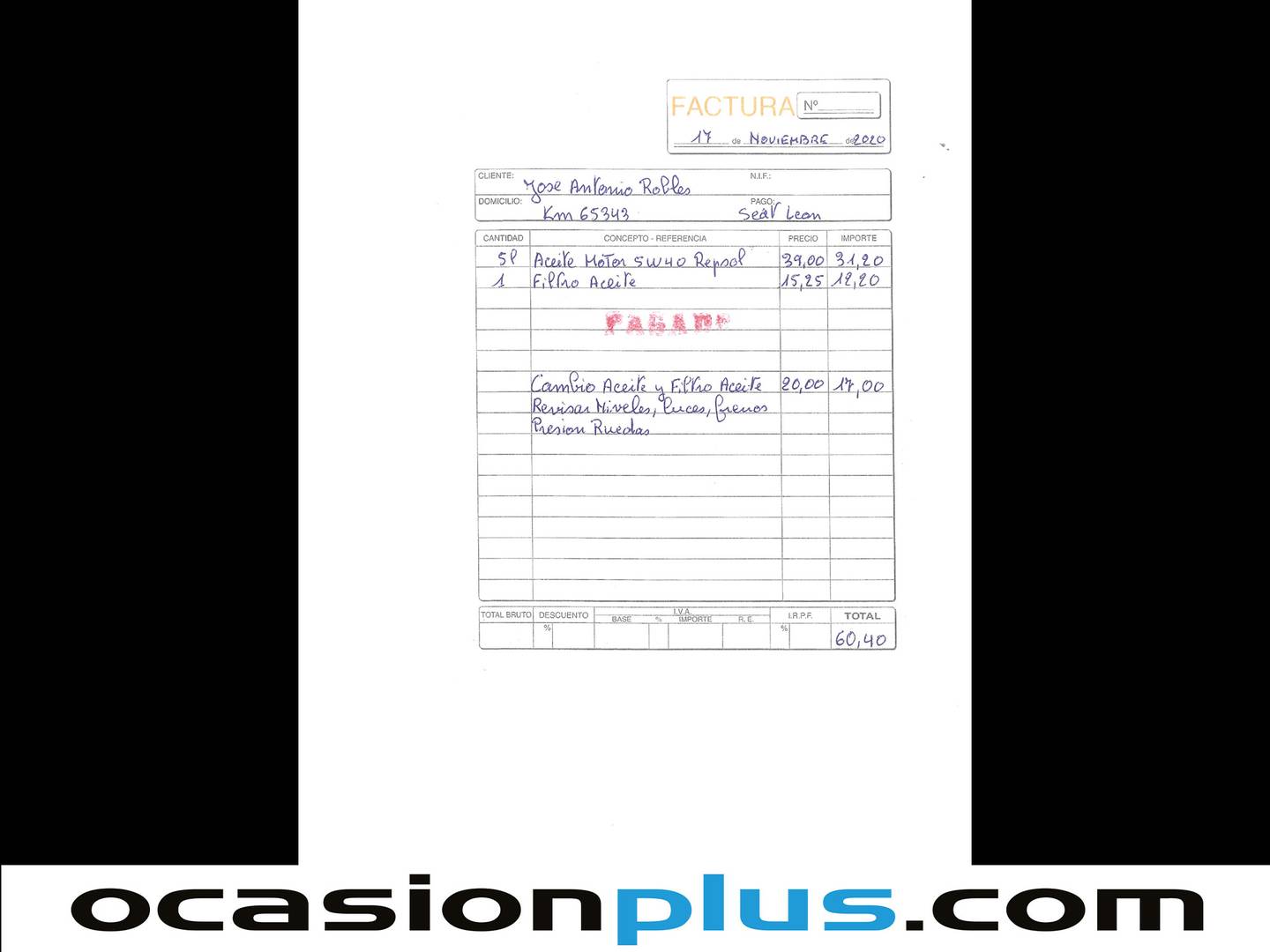 Foto del mantenimiento del Seat León SEAT León 1.2 TSI S&S Style (110 CV)