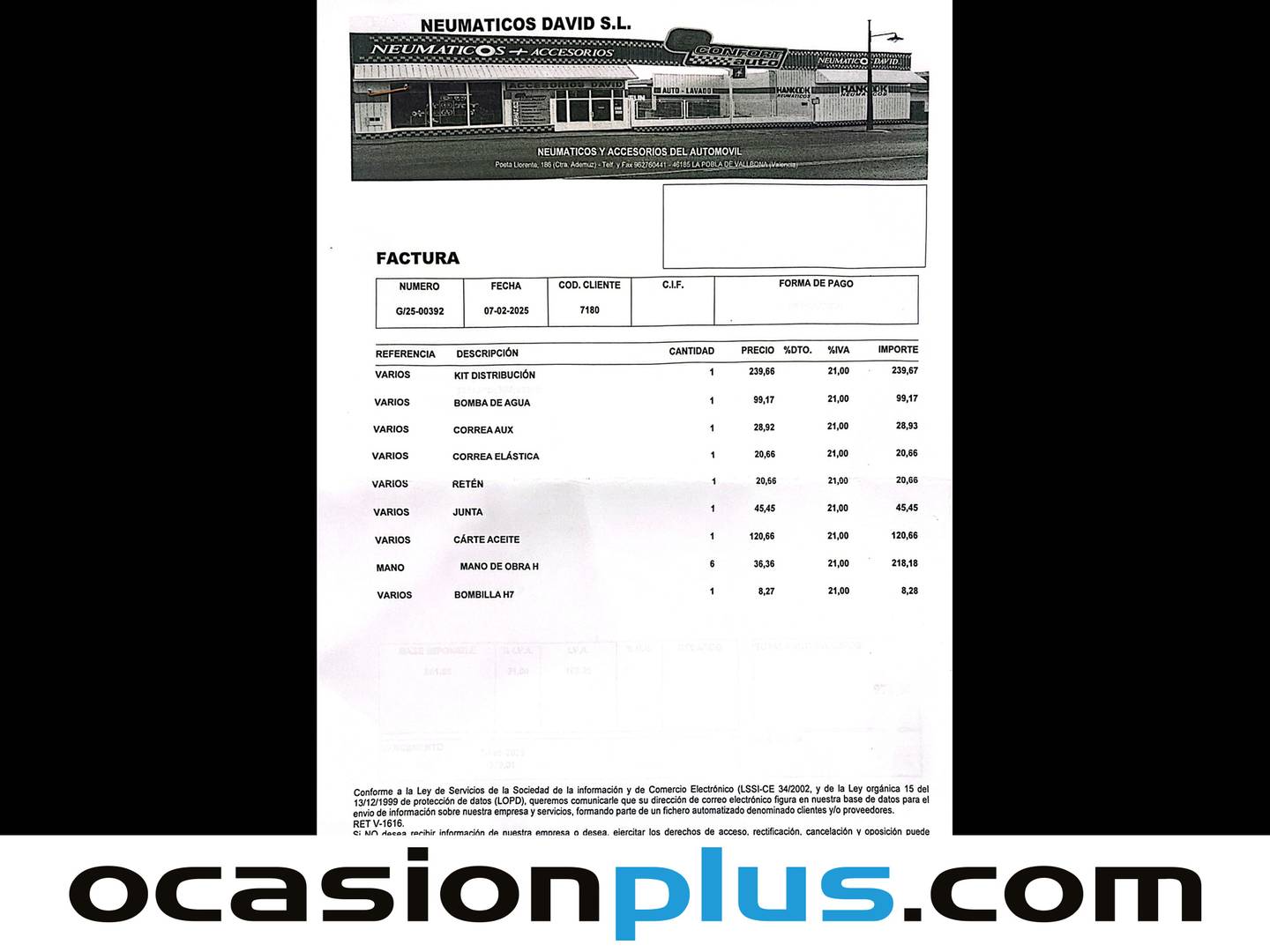 Foto del mantenimiento del Peugeot 2008 Peugeot 2008 PureTech 110 S&S Allure EAT6 (110 CV)