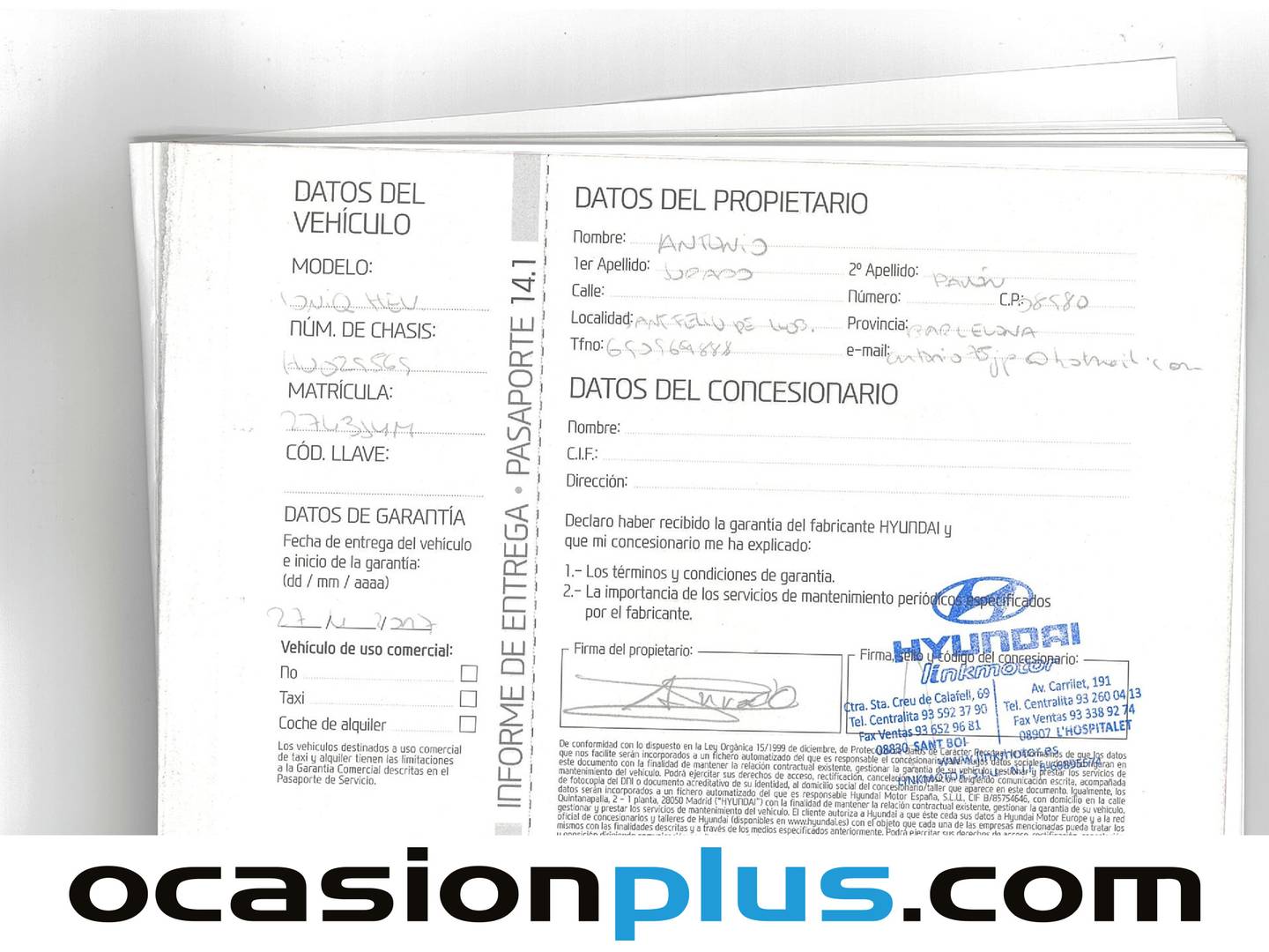 Foto del mantenimiento del Hyundai IONIQ Hyundai Ioniq 1.6 GDI HEV Style DCT (141 CV)