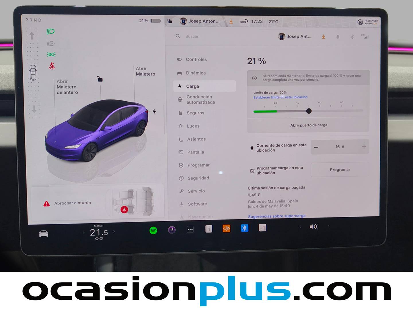 Paquetes del Tesla Model 3 Tesla Model 3 RWD (283 CV)