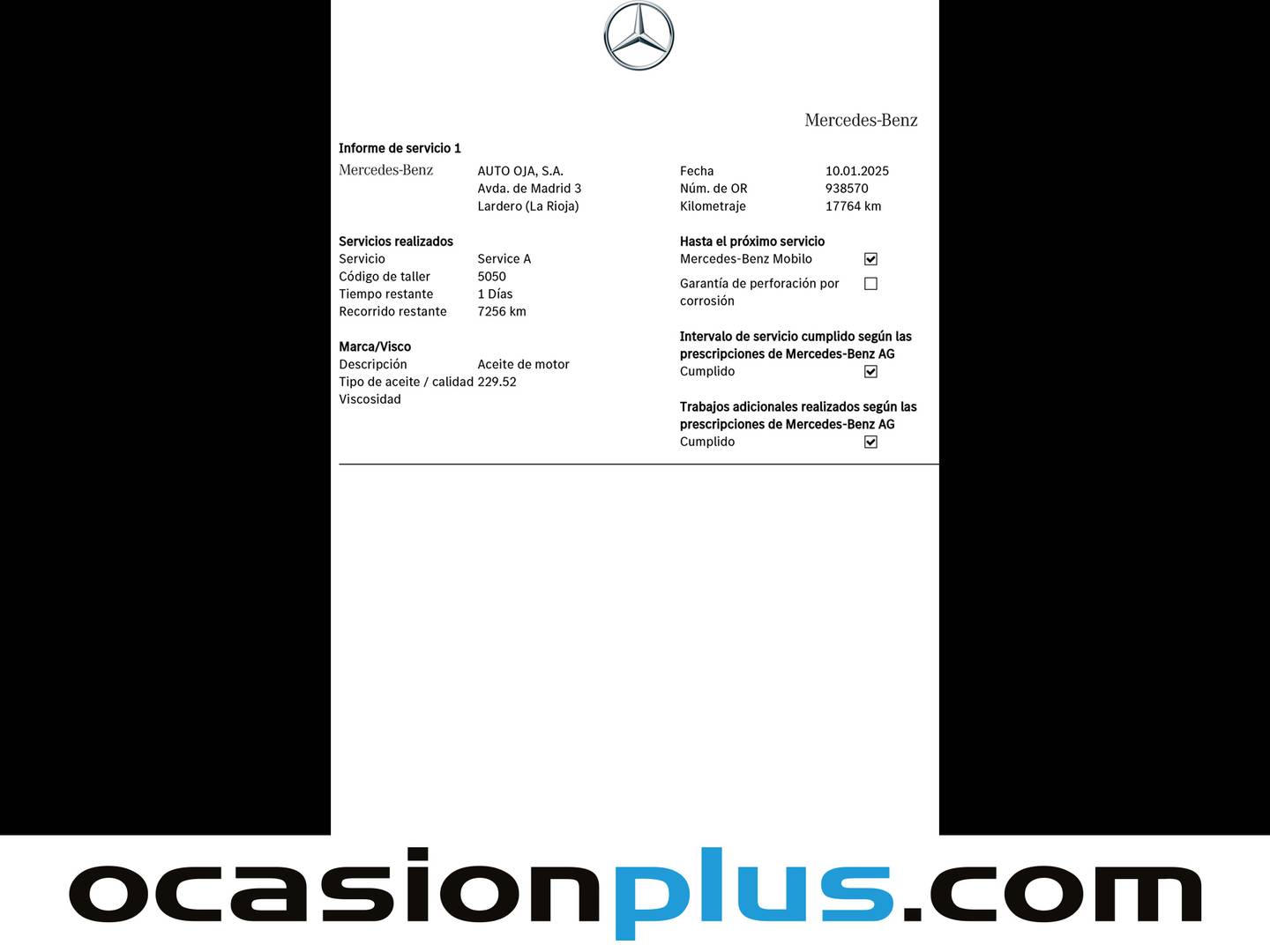 Foto del mantenimiento del Mercedes Clase A Mercedes Clase A 200 d (150 CV) Pack AMG