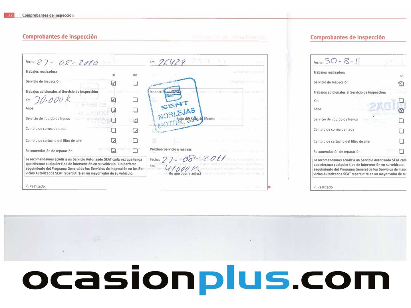 Foto del mantenimiento del Seat Ibiza Seat Ibiza 1.4 16v Reference Auto (75 CV)