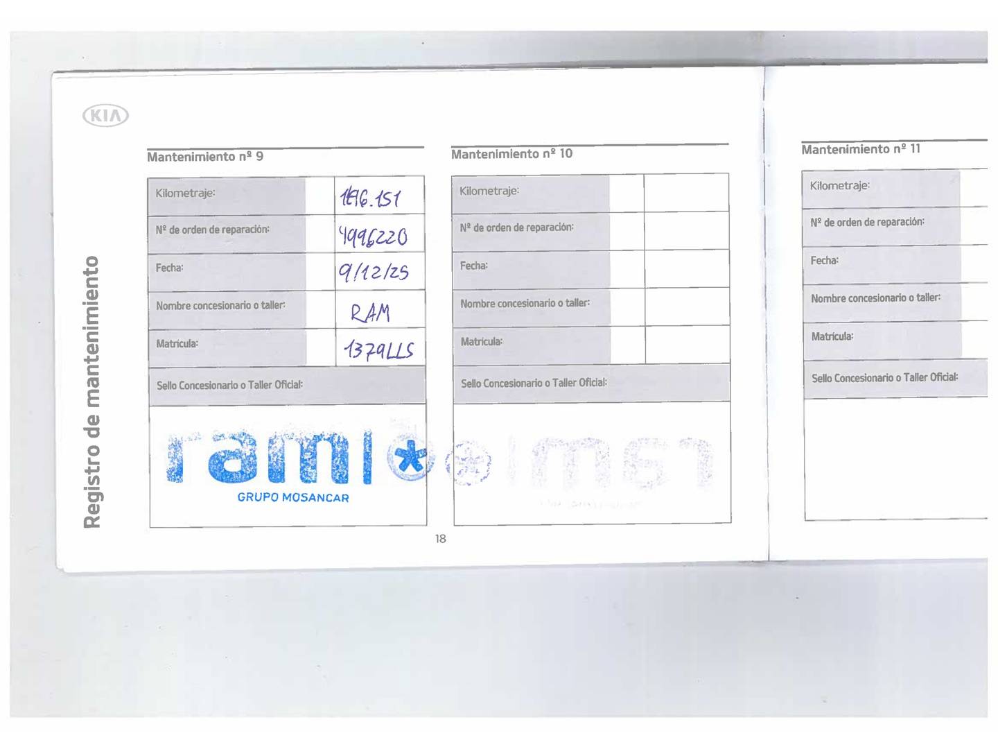 Foto del mantenimiento del KIA Niro Kia Niro 1.6 GDi HEV Drive (141 CV)