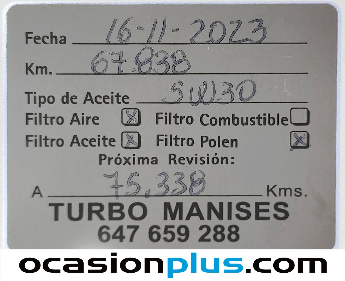 Foto del mantenimiento del Seat León Seat León 1.6 TDI S&S Style Visio Edition (115 CV)