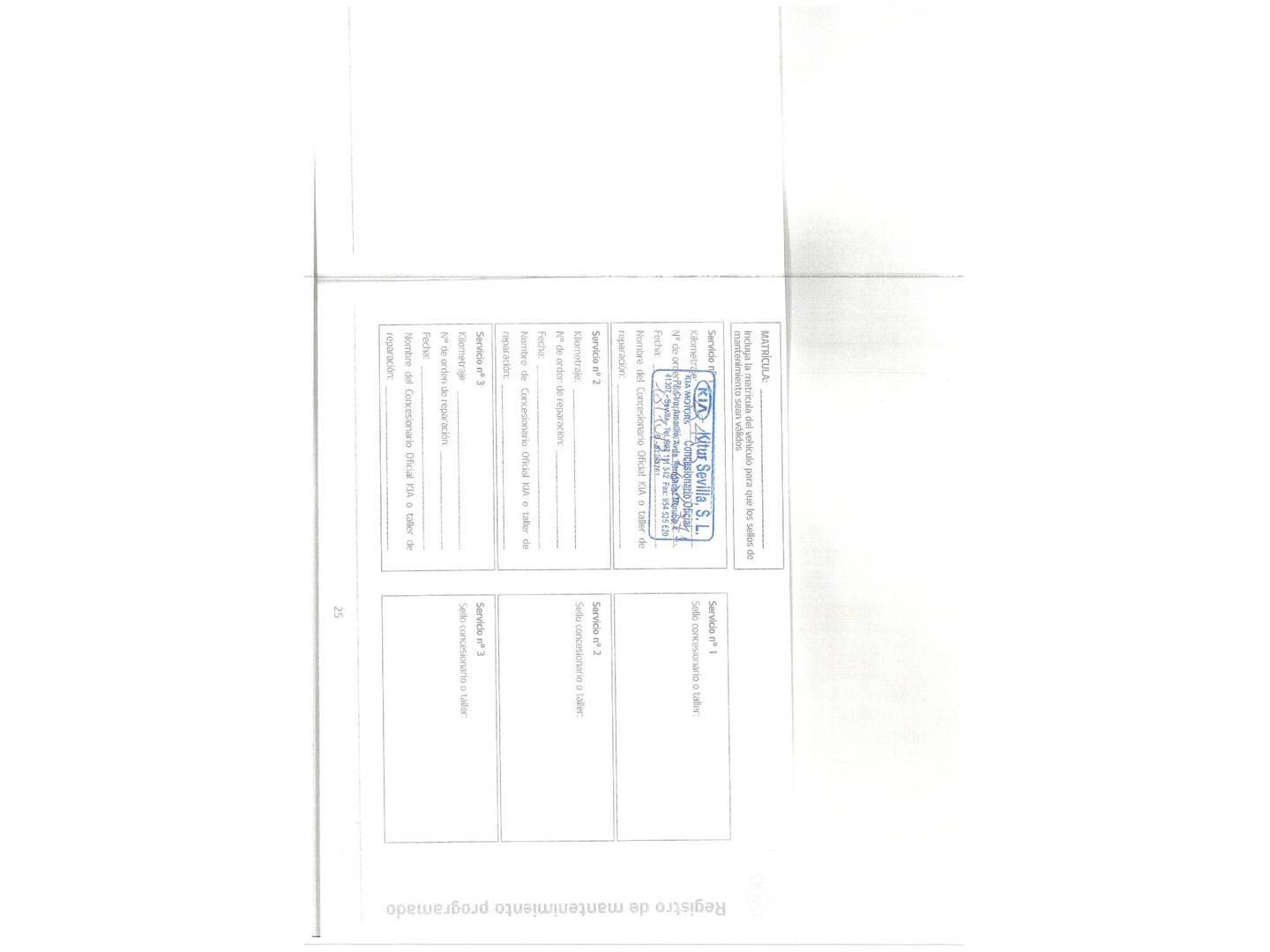 Foto del certificado del KIA Carens KIA Carens 1.6 GDi Concept (135 CV)