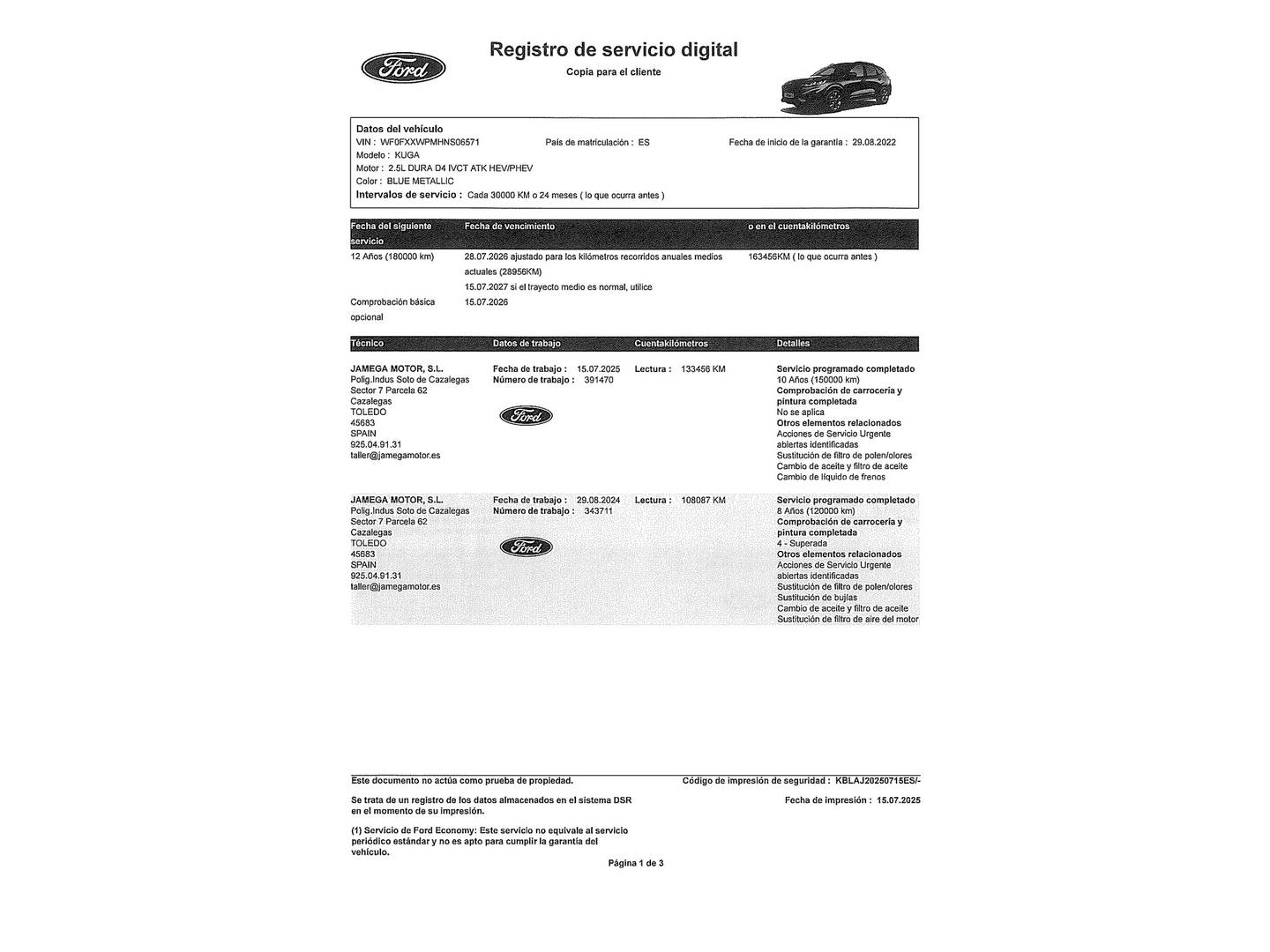 Foto Ford Kuga Ford Kuga 2.5 Duratec FHEV ST-Line Auto (190 CV)