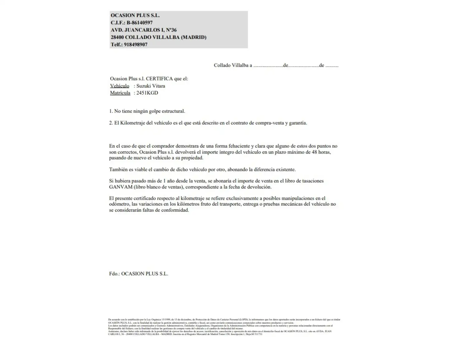Certificado
