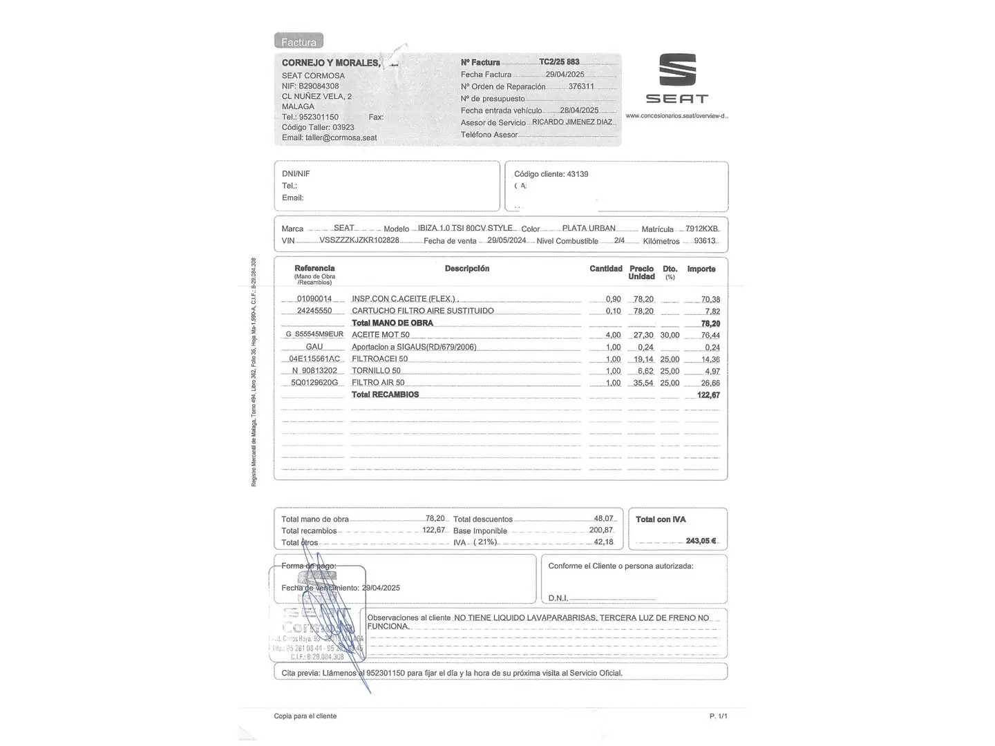 Foto Seat Ibiza SEAT Ibiza 1.0 MPI Style (80 CV)