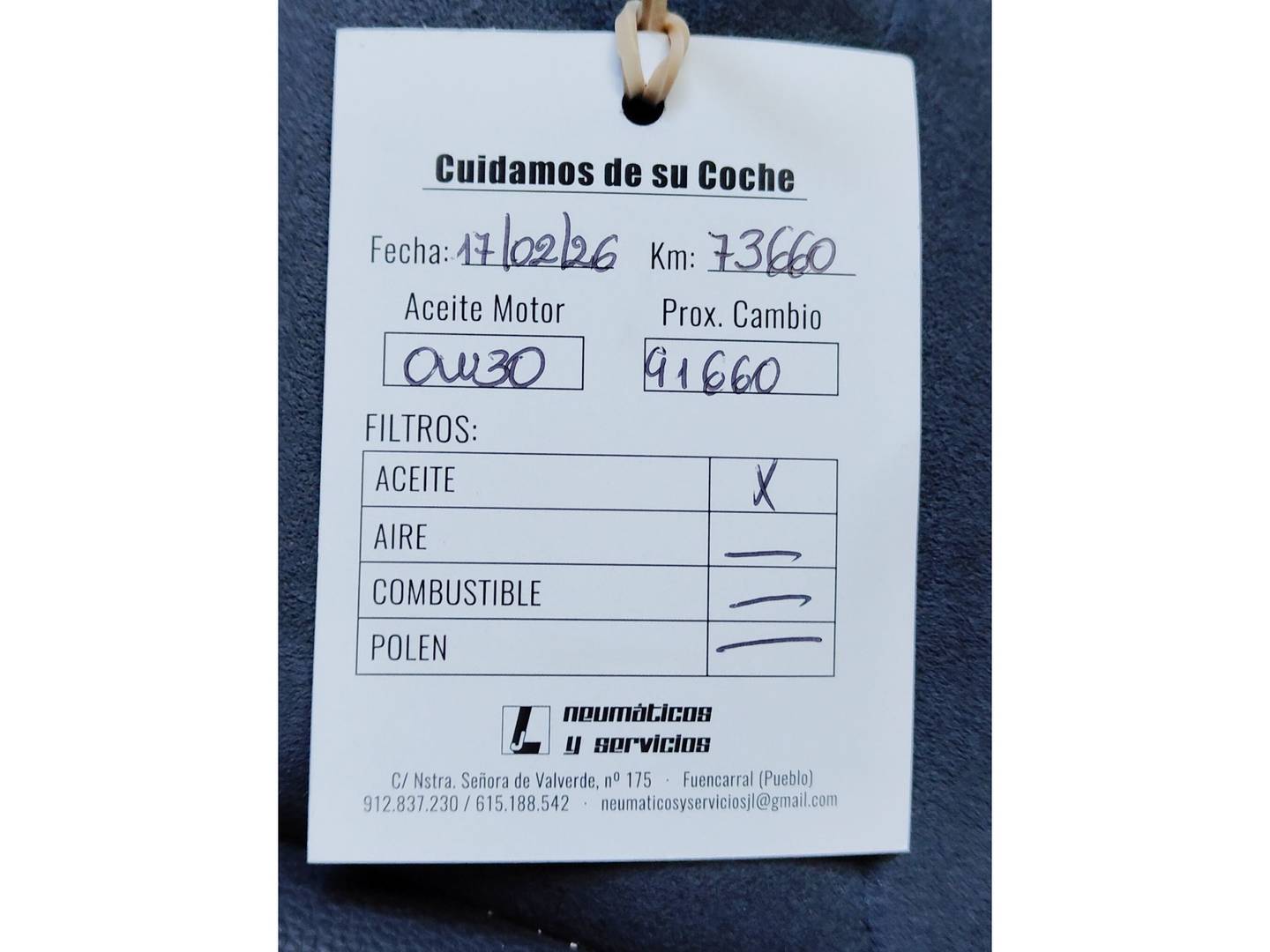 Foto del mantenimiento del Cupra Ateca CUPRA Ateca 2.0 TSI S&S 4Drive DSG (300 CV)