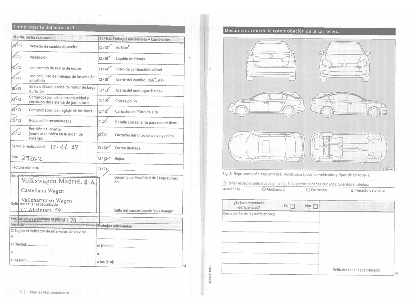 Foto del mantenimiento del Volkswagen Passat Volkswagen Passat Variant Advance 1.4 TSI ACT BMT (150 CV)