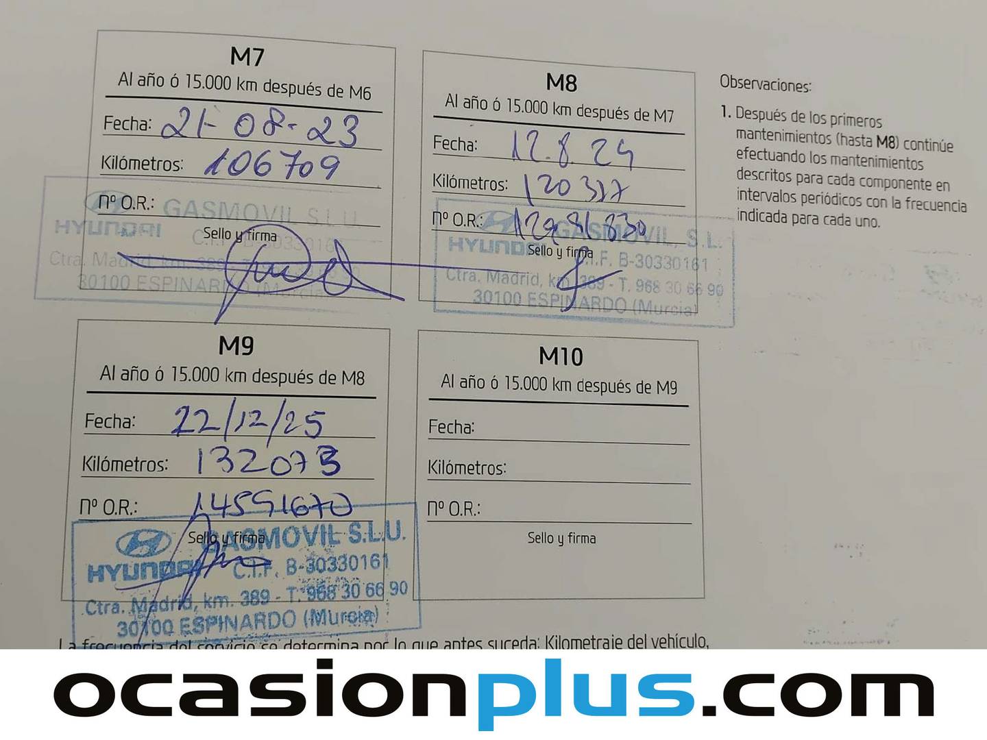 Foto del mantenimiento del Hyundai i30 Hyundai i30 Fastback 1.4 TGDI Style DCT (140 CV)