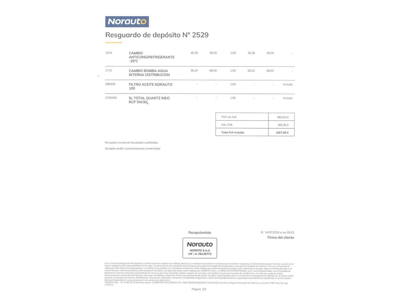 Foto del mantenimiento del Peugeot 5008 Peugeot 5008 PureTech 130 S&S Allure (130 CV) 7 Plazas