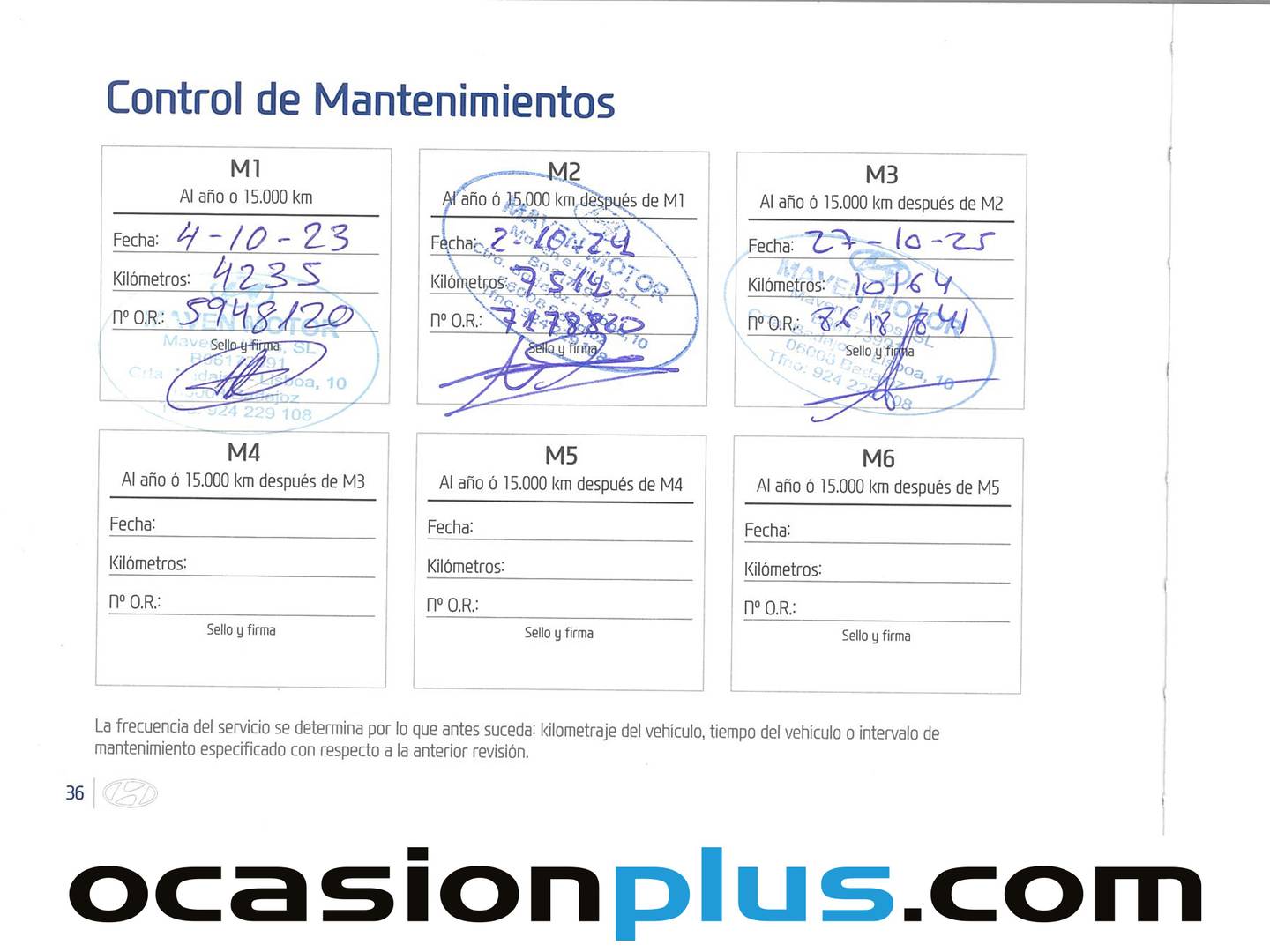 Foto del mantenimiento del Hyundai Bayon Hyundai Bayon 1.2 MPI Maxx (84 CV)