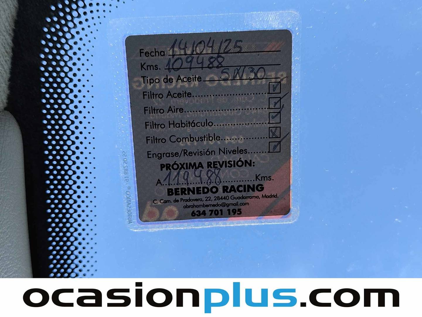 Foto del mantenimiento del Peugeot 207 Peugeot 207 SW SW 1.4 VTi Confort 16v (95 CV)