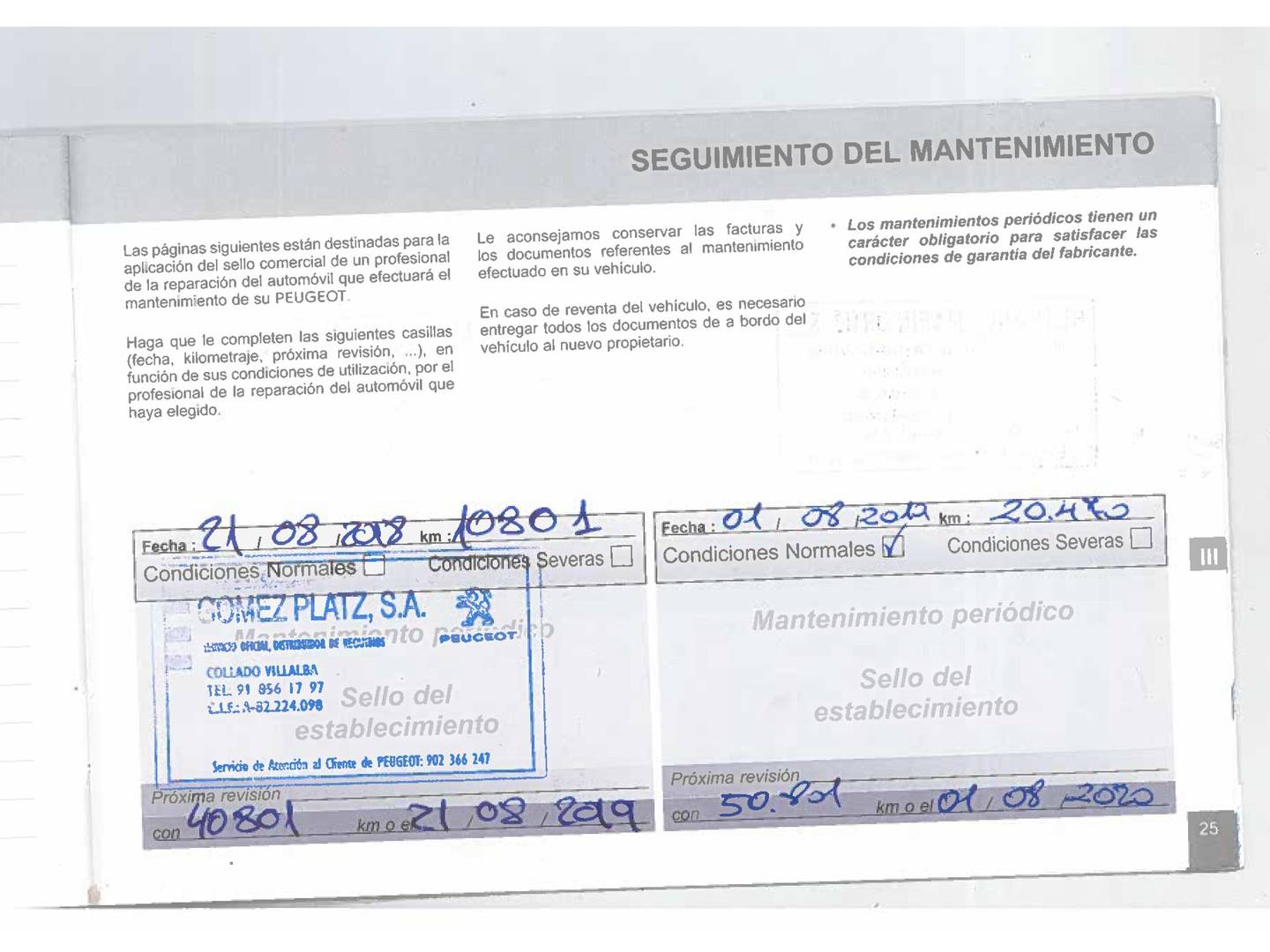 Foto del mantenimiento del Peugeot 3008 Peugeot 3008 THP 165 GT Line S&S Auto (165 CV)