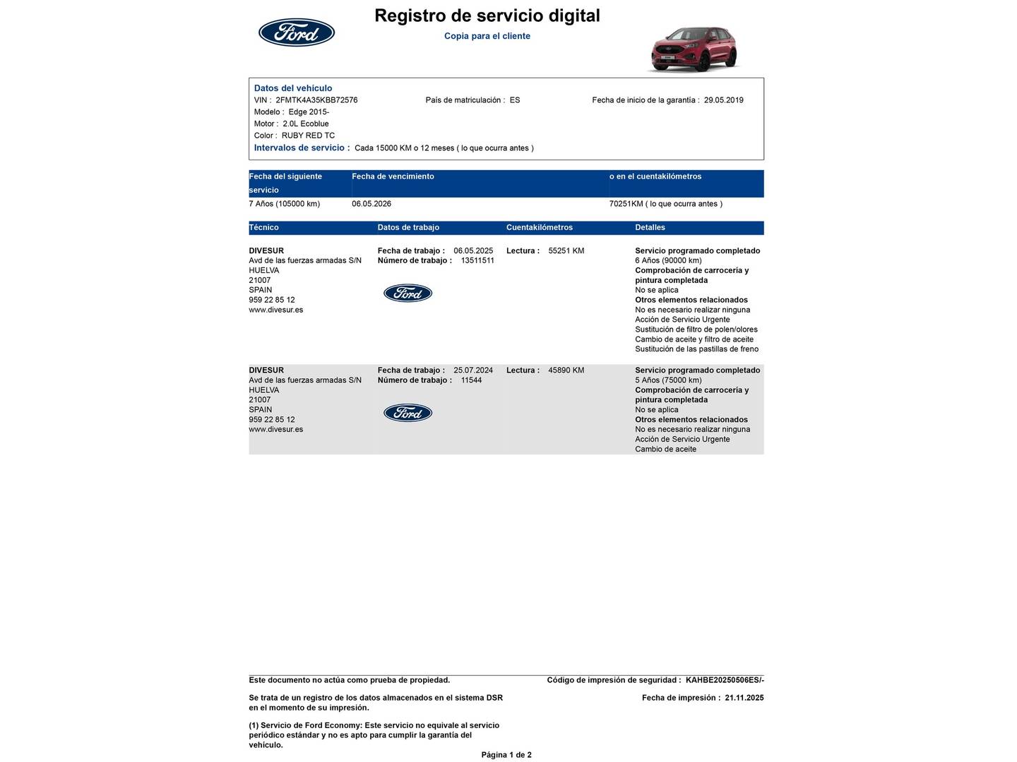 Foto Ford Edge Ford Edge 2.0 TDCI ST-Line 4x4 PowerShift (240 CV)
