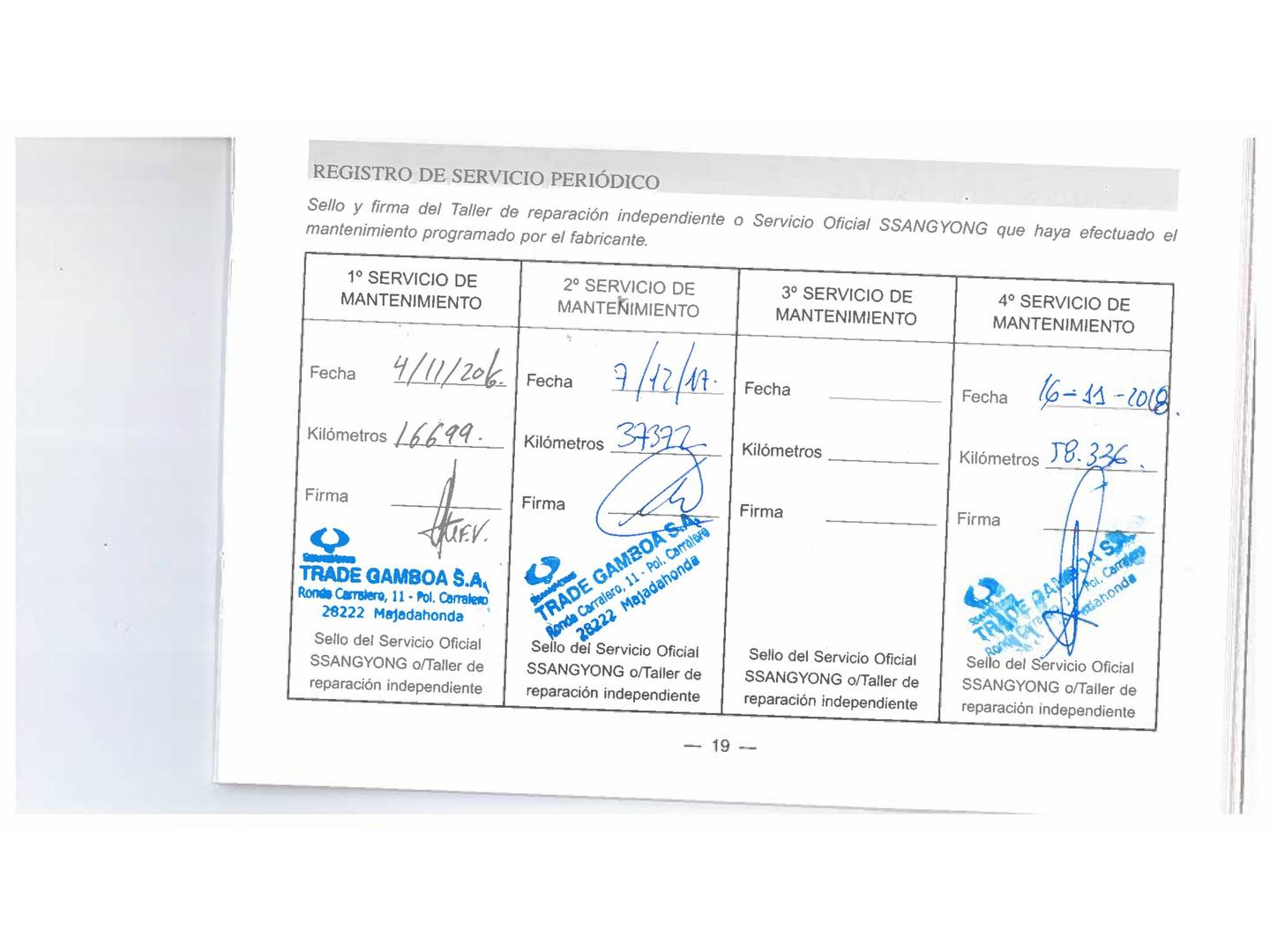 Foto del mantenimiento del SsangYong Tivoli SsangYong Tivoli G16 1.6 Limited 4x2 (128 CV)