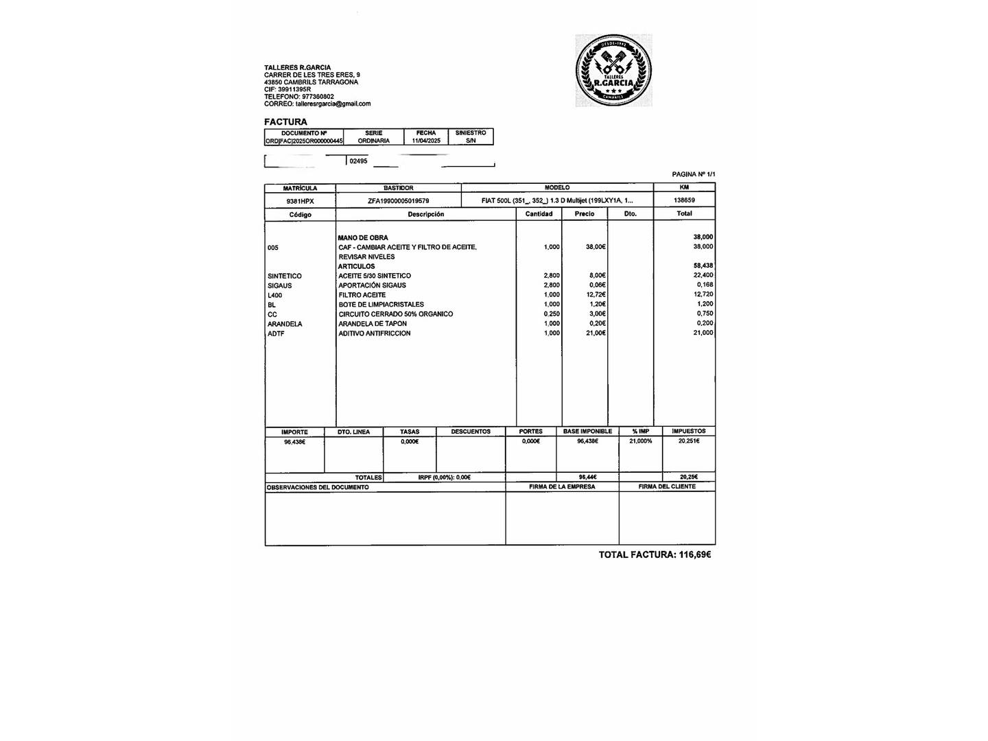 Foto Fiat 500L Fiat 500L 1.3 MultiJet II S&S (85 CV)