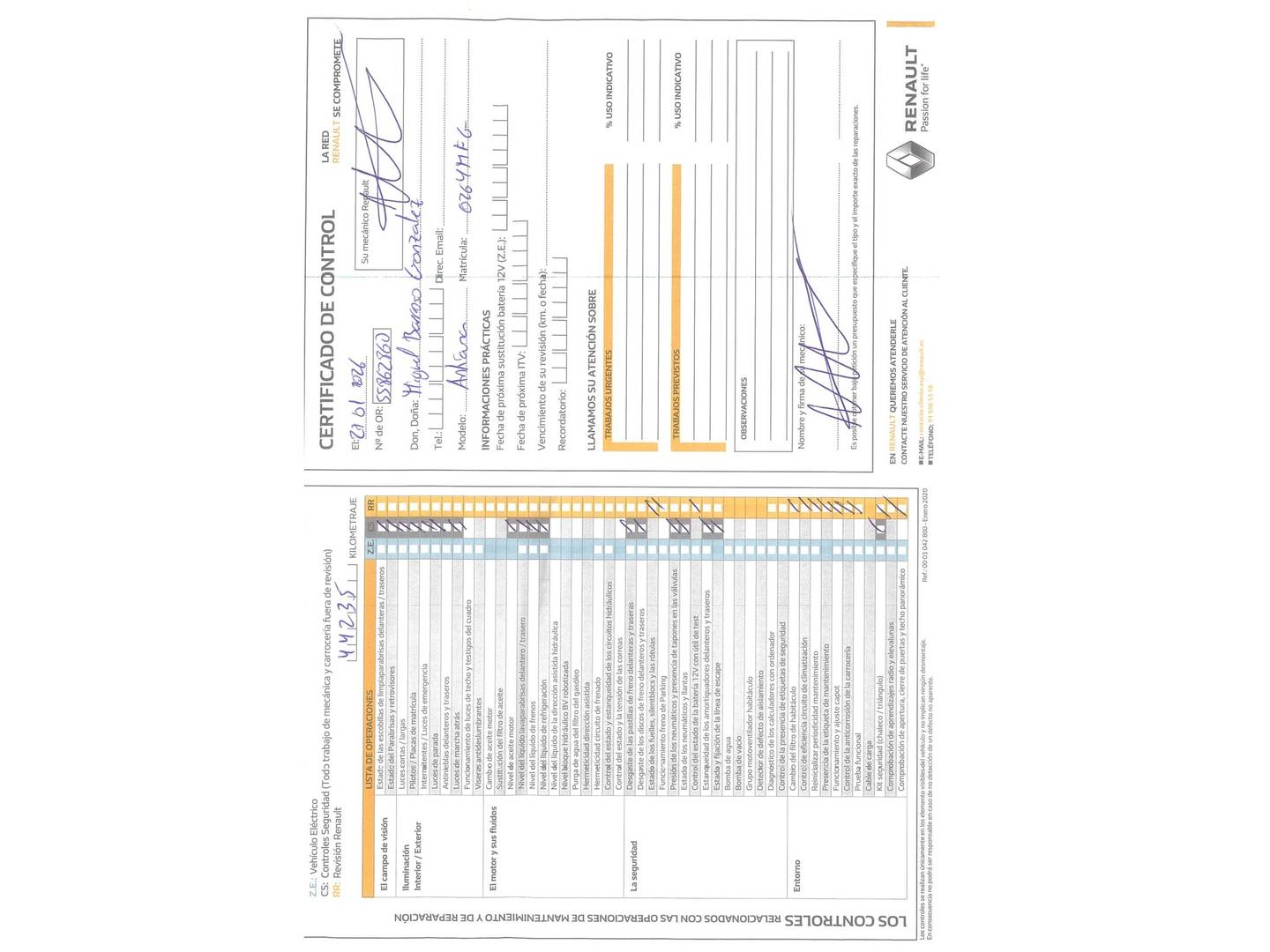 Foto del mantenimiento del Renault Arkana Renault Arkana Techno E-Tech hybrid 145 EDC (145 CV)