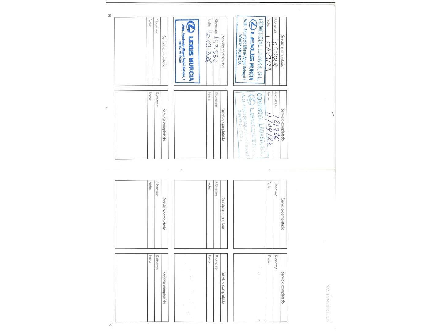 Foto del certificado del Lexus ES Lexus ES 300h Luxury (218 CV)