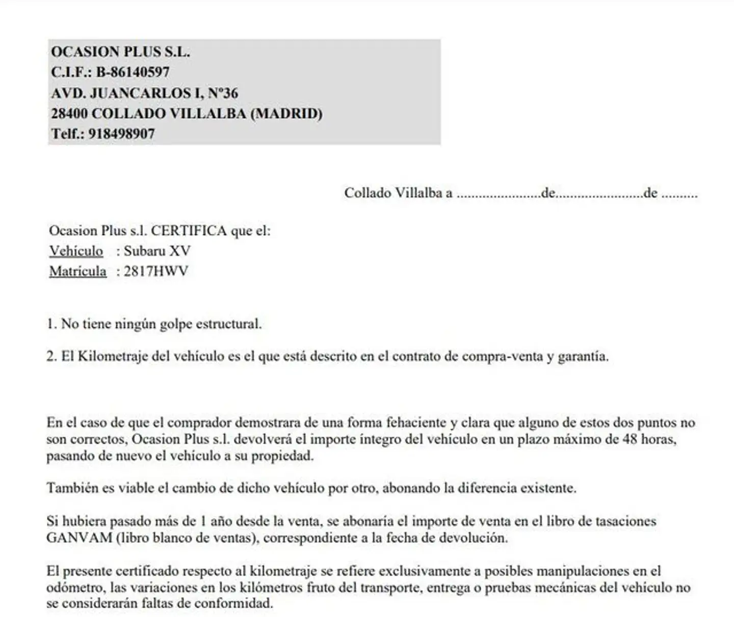 Certificado