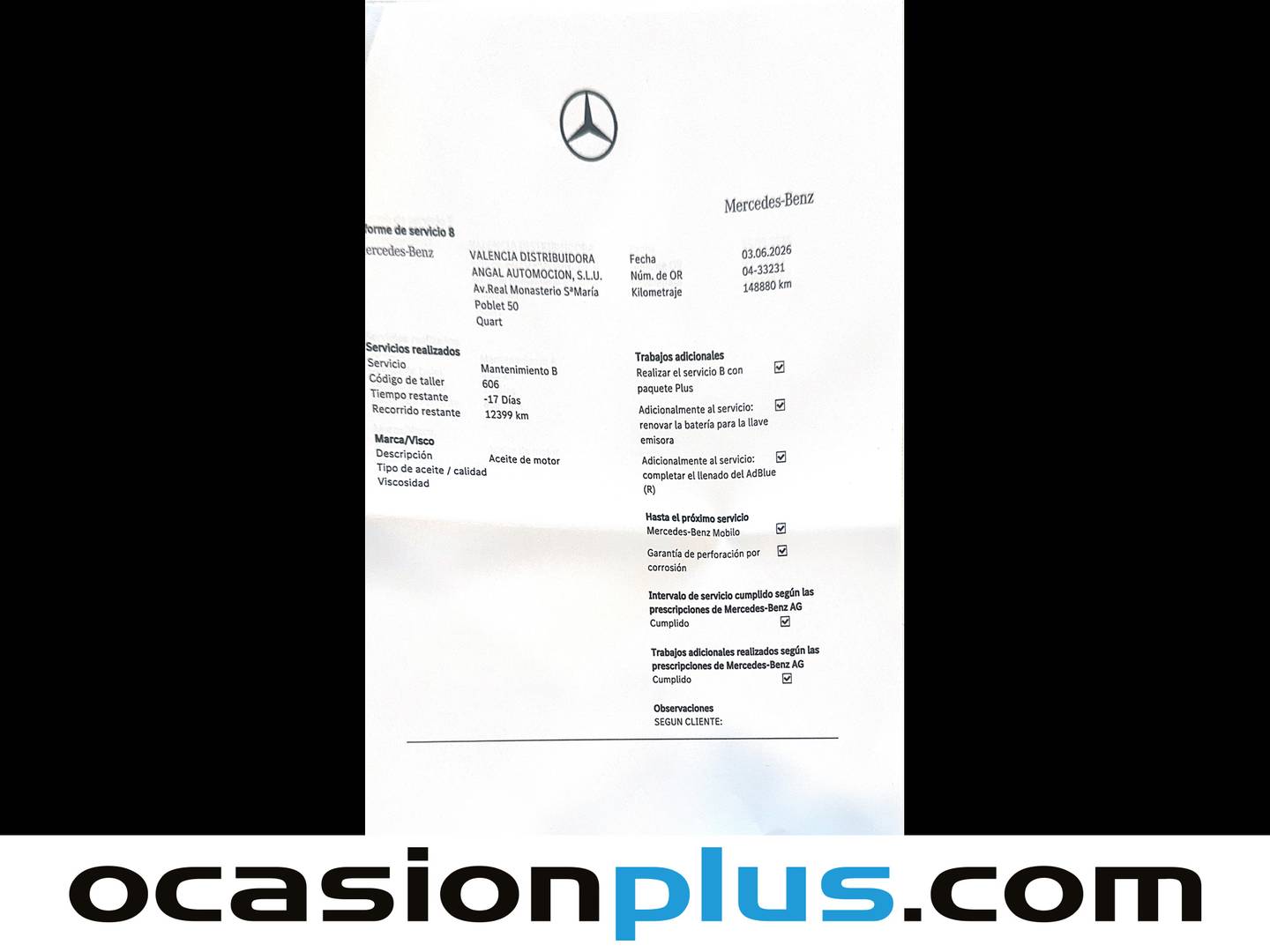 Foto del mantenimiento del Mercedes GLC Coupé Mercedes GLC Coupé 250 d 4Matic (204 CV) PACK AMG