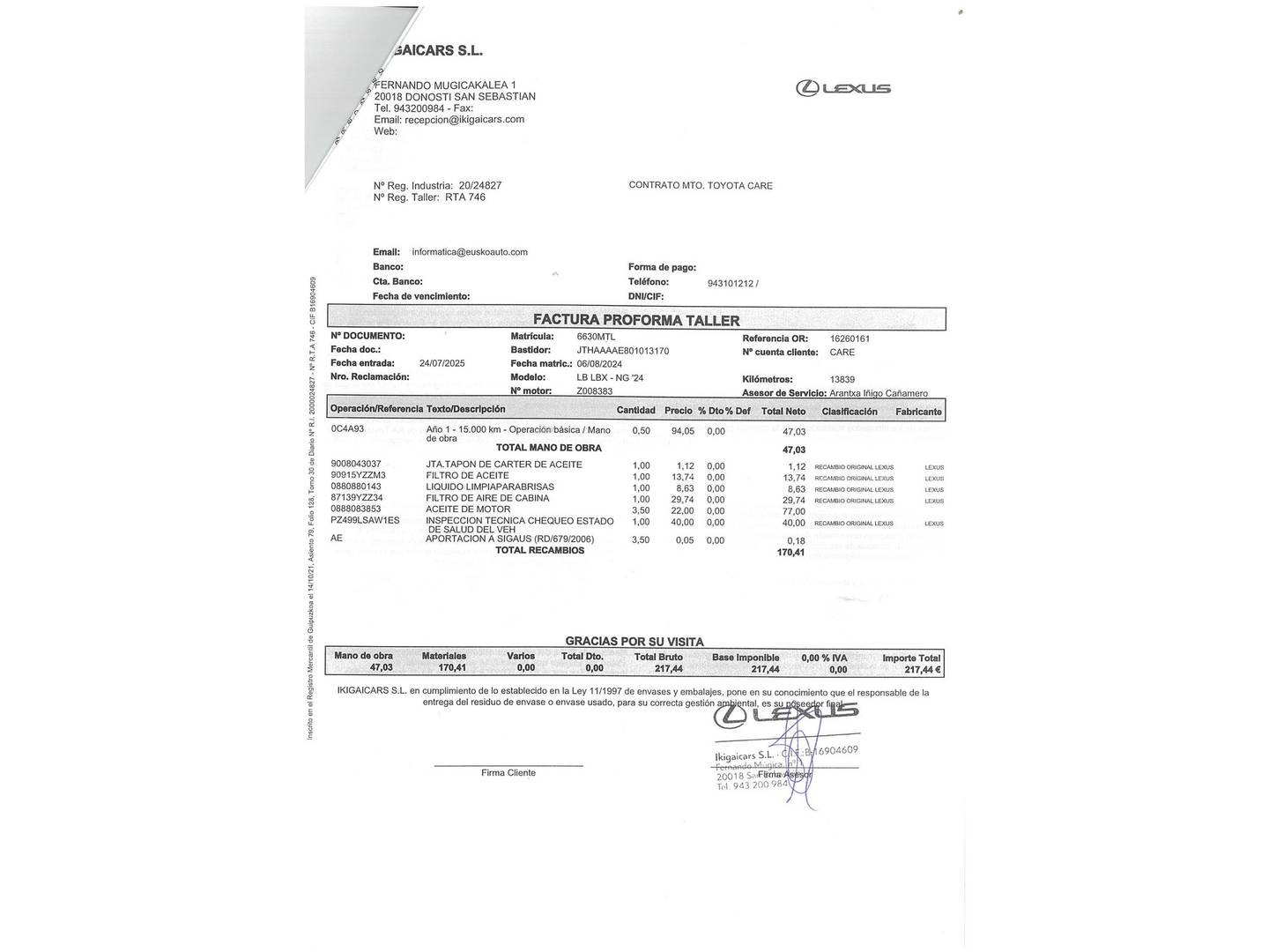 Foto Lexus LBX Lexus LBX 1.5 HEV Emotion+ (136 CV)