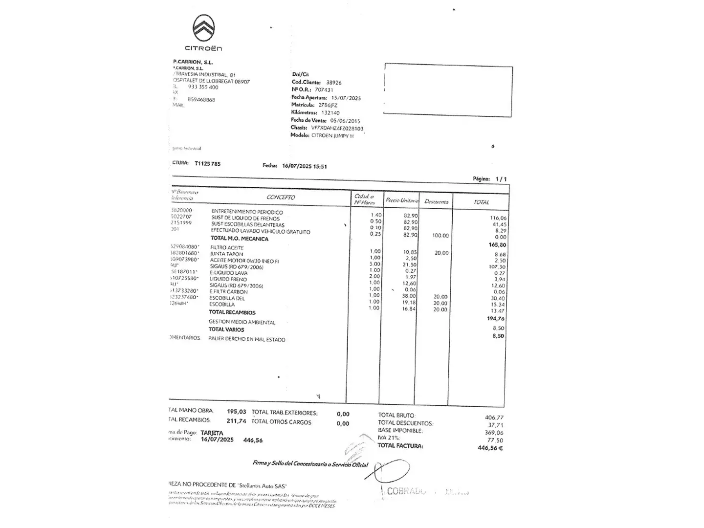 Foto Citroën Jumpy Citroen Jumpy Combi HDi 125 Multispace (128 CV) 9 Plazas