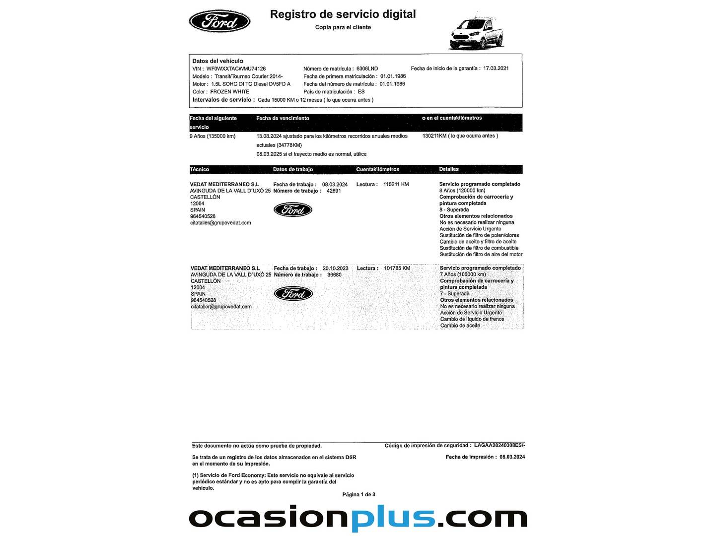 Foto Ford Transit Courier Ford Transit Courier 1.5 TDCI Trend (75 CV)