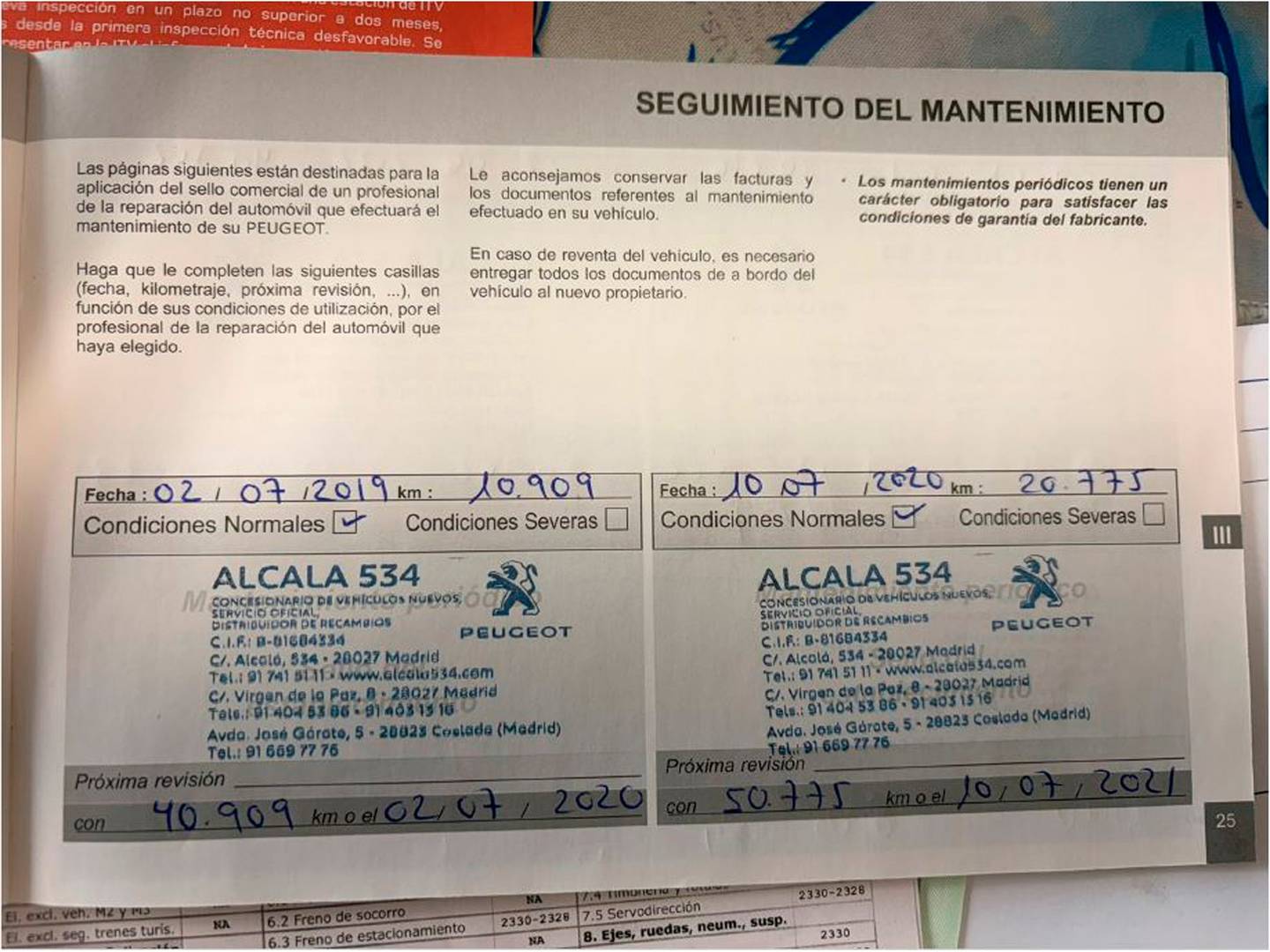 Foto del mantenimiento del Peugeot 5008 Peugeot 5008 1.6L THP Allure EAT6 (165 CV) 7 Plazas