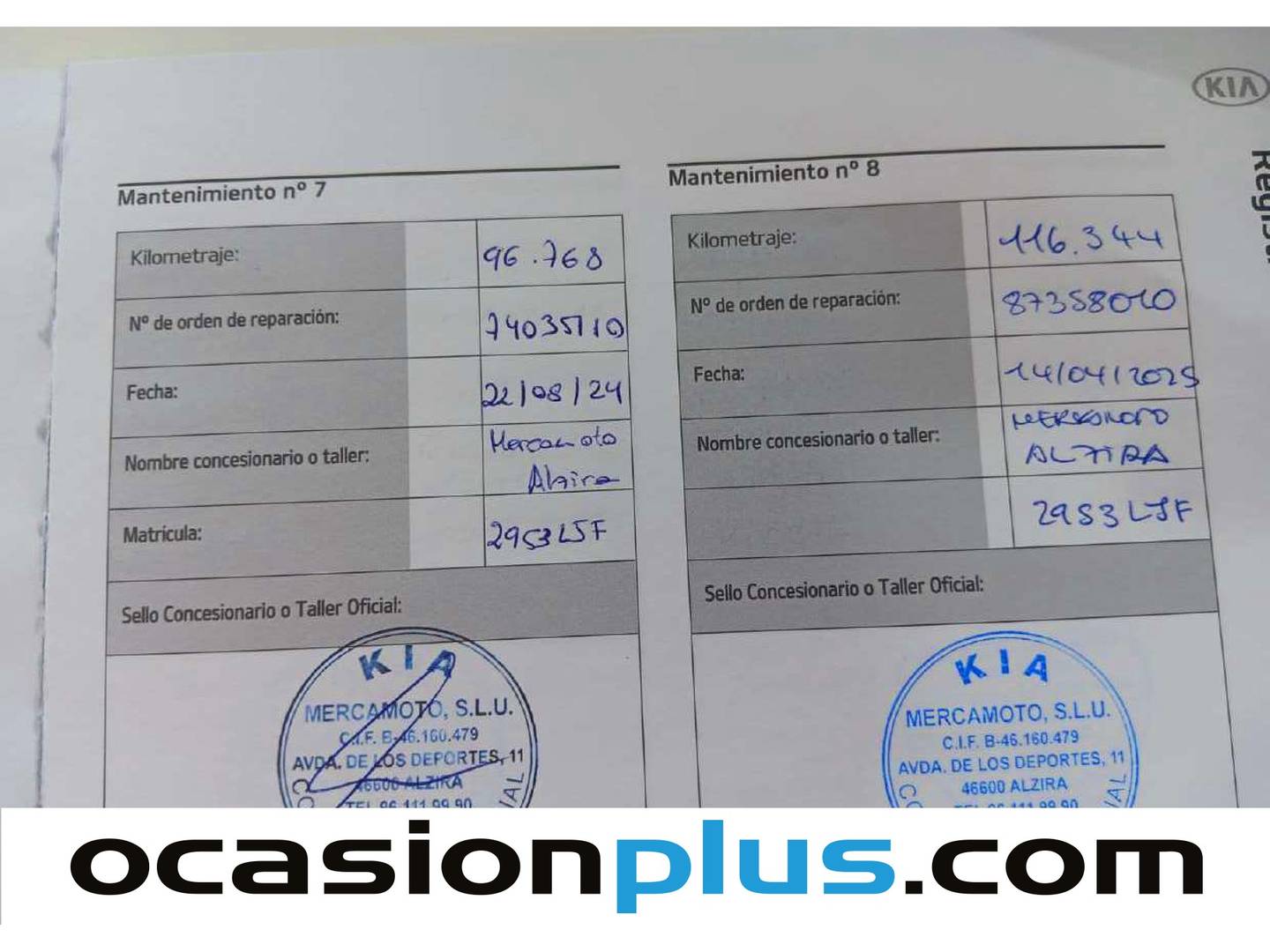 Foto del mantenimiento del KIA XCeed KIA XCeed 1.0 T-GDi Tech (120 CV)