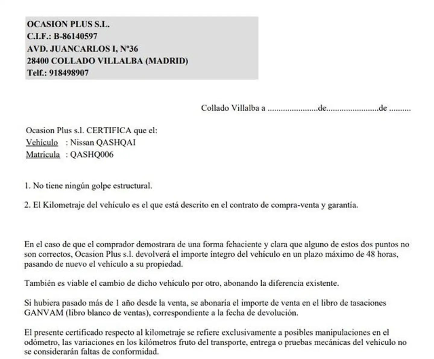 Certificado