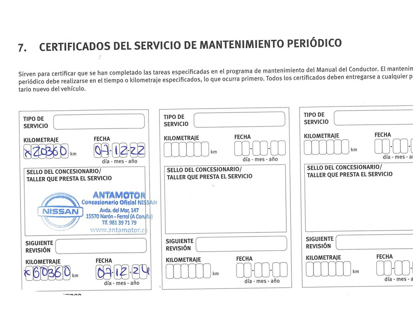 Foto del mantenimiento del Nissan NV300 Nissan NV300 Furgon 2.0 dCi Comfort L1H1 (120 CV)