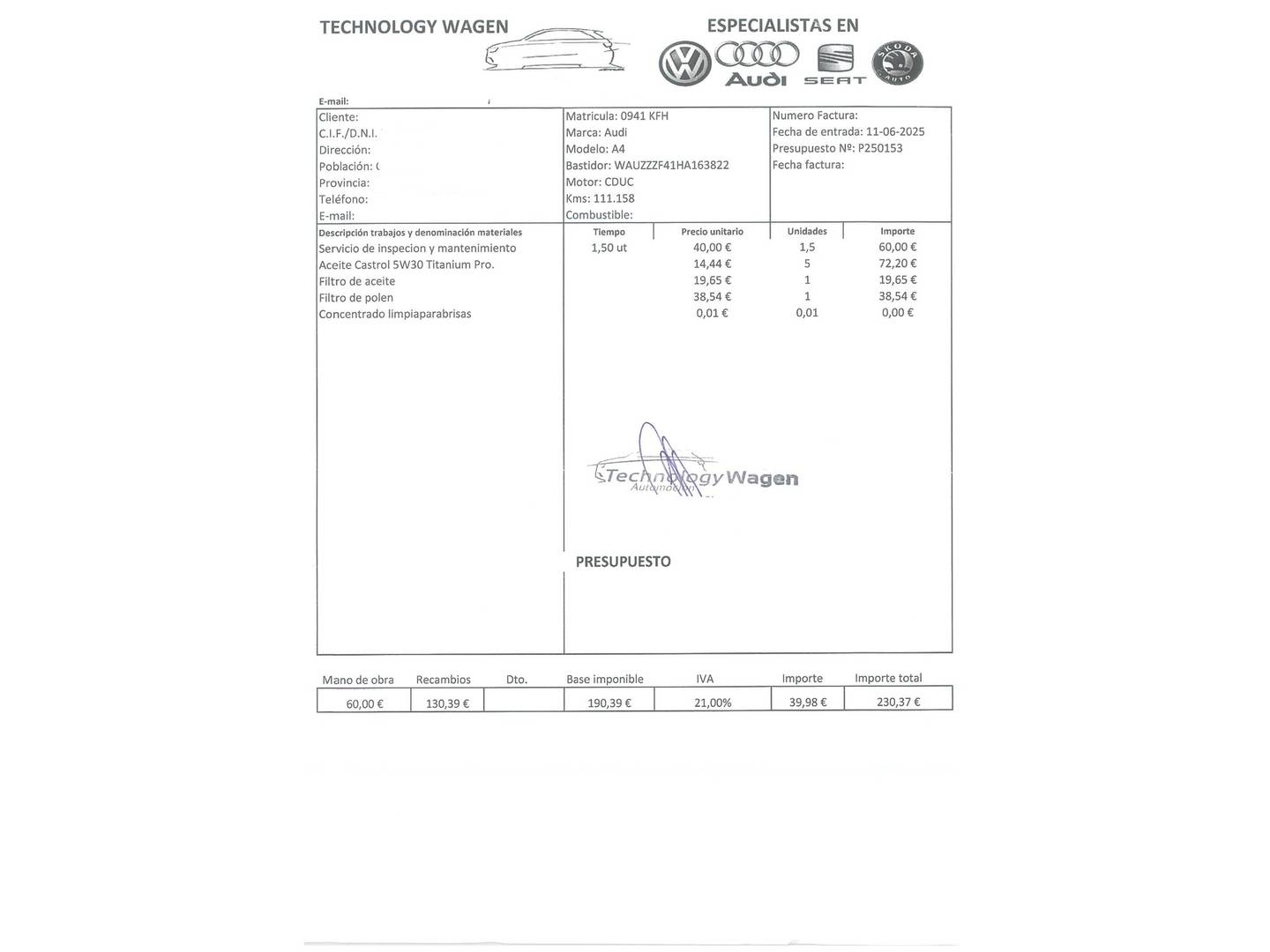 Foto Audi A4 Audi A4 S line edition 2.0 TDI (122 CV)