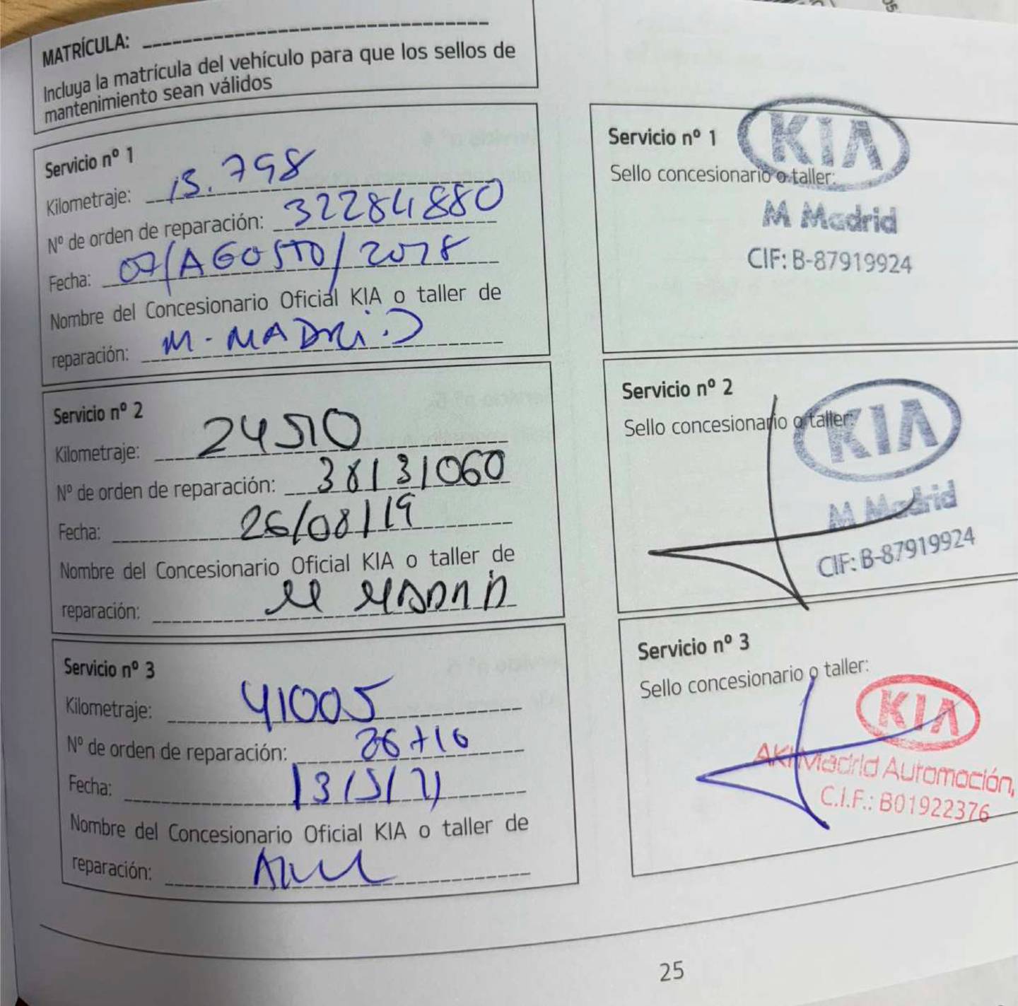 Foto del mantenimiento del KIA Sportage KIA Sportage 1.6 GDi x-Tech17 4x2 (132 CV)