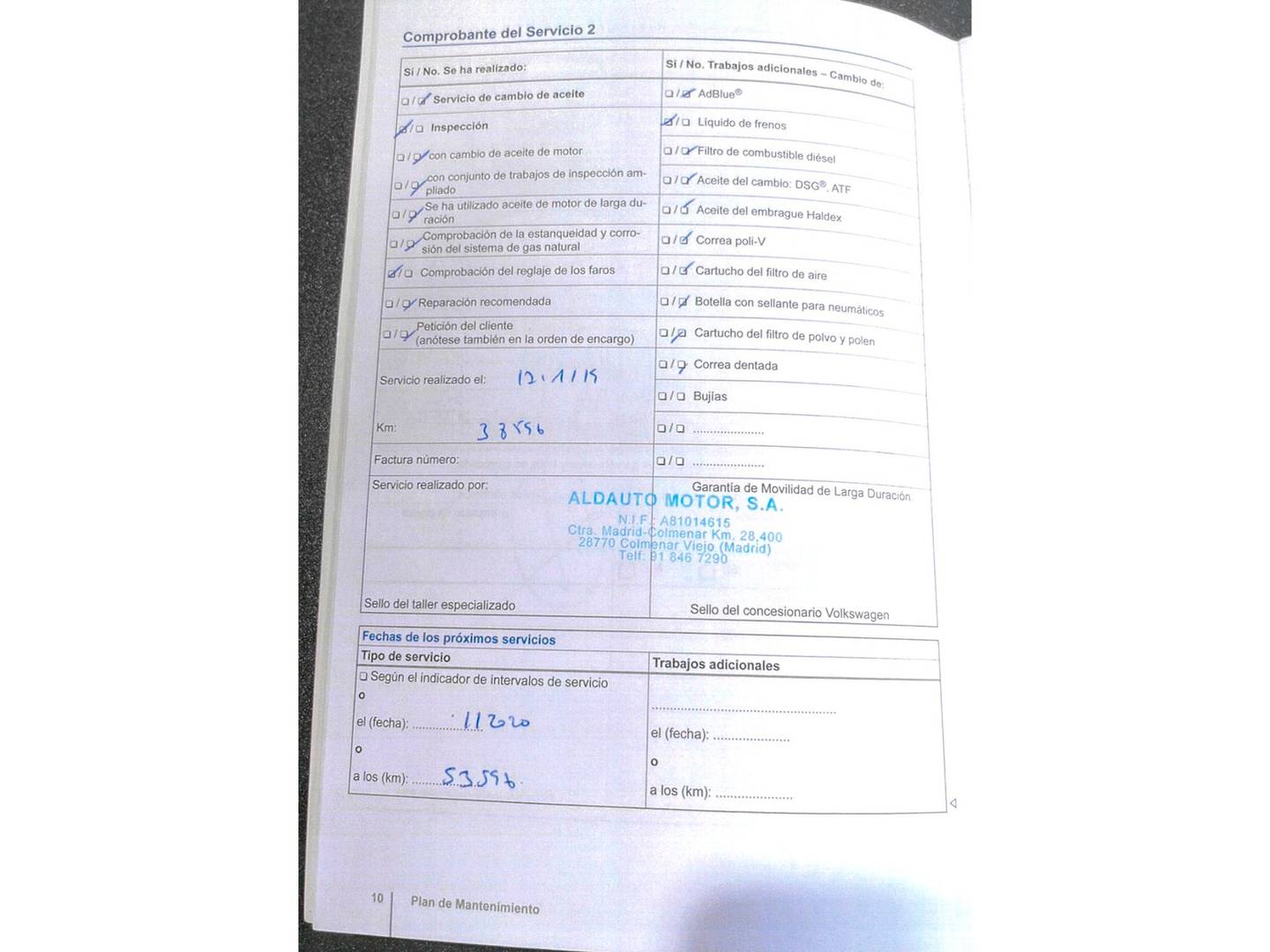 Foto del mantenimiento del Volkswagen Polo Volkswagen Polo Advance 1.4 TDI BMT (90 CV)