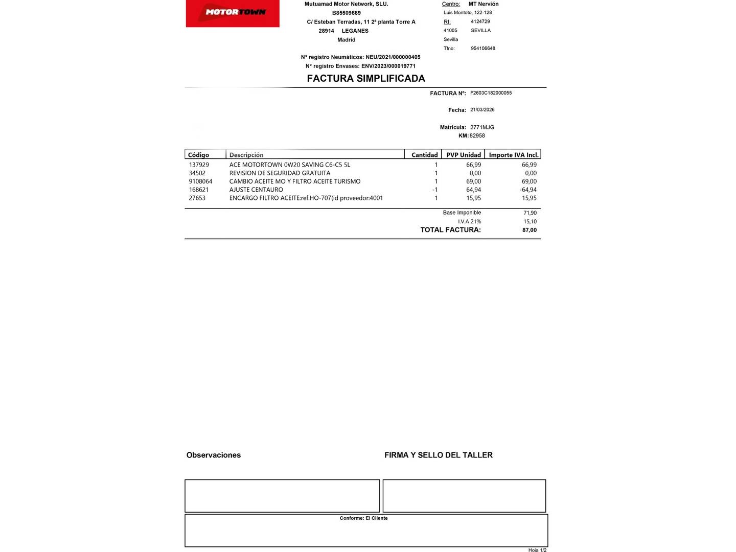 Foto del mantenimiento del KIA Ceed KIA Ceed 1.6 MHEV iMT Drive (136 CV)