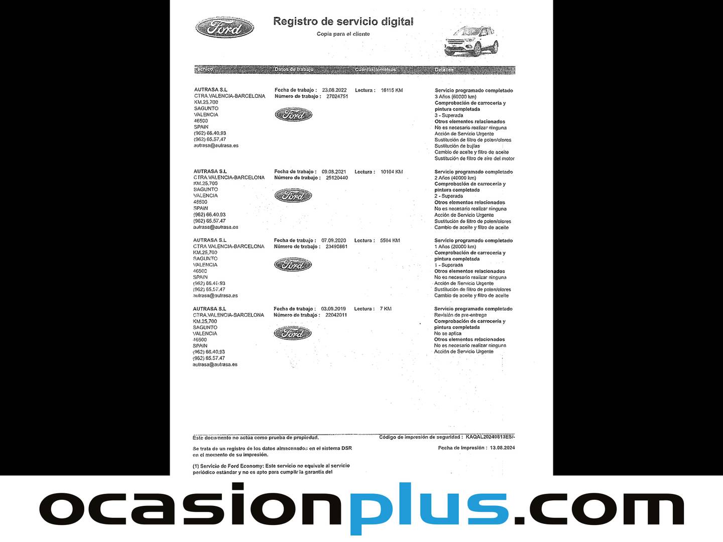 Foto del mantenimiento del Ford Kuga Ford Kuga 1.5 EcoBoost Trend+ 4x2 (150 CV)