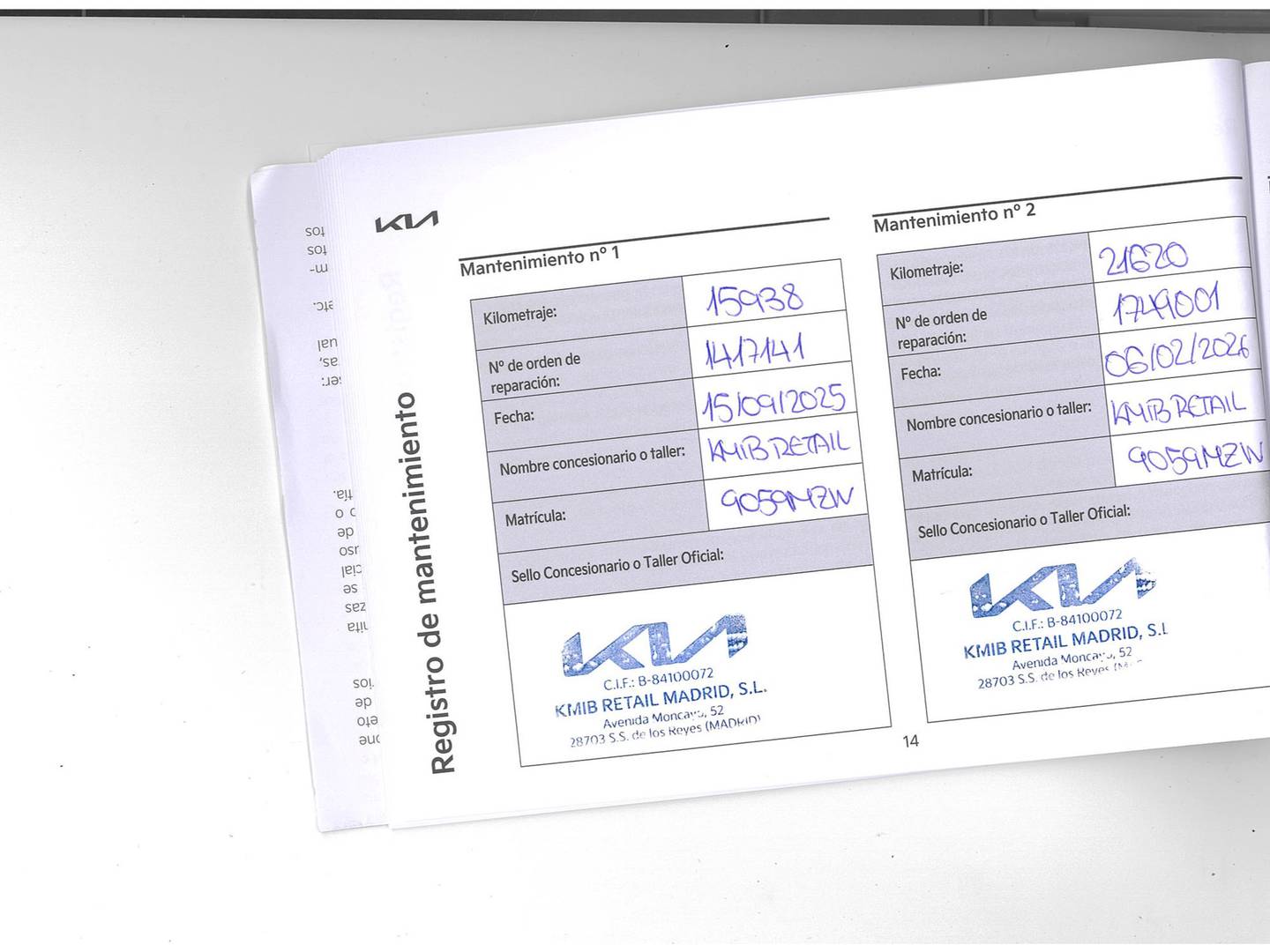 Foto del mantenimiento del KIA Ceed KIA Ceed 1.0 T-GDI Drive (100 CV)