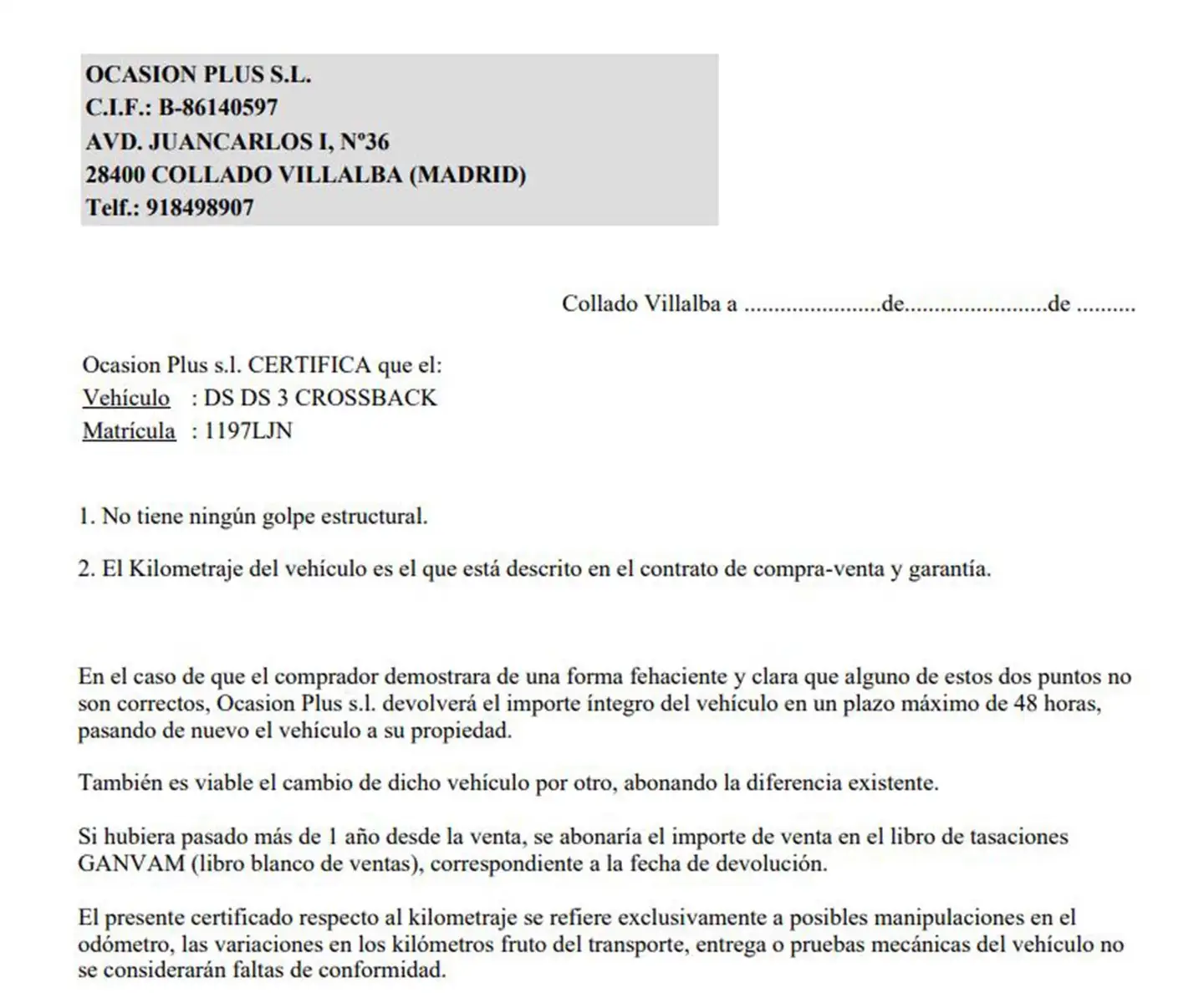 Certificado