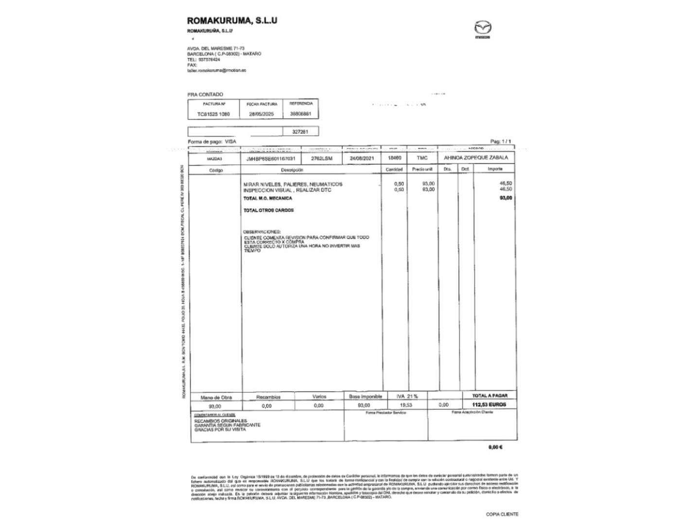 Foto Mazda Mazda3 Mazda Mazda 3 2.0 Skyactiv-G Evolution (122 CV)