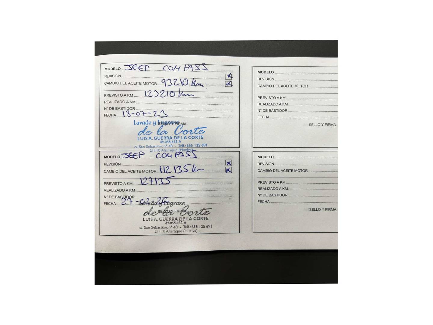 Foto del mantenimiento del Jeep Compass Jeep Compass 1.6 Multijet Sport 4x2 (120 CV)